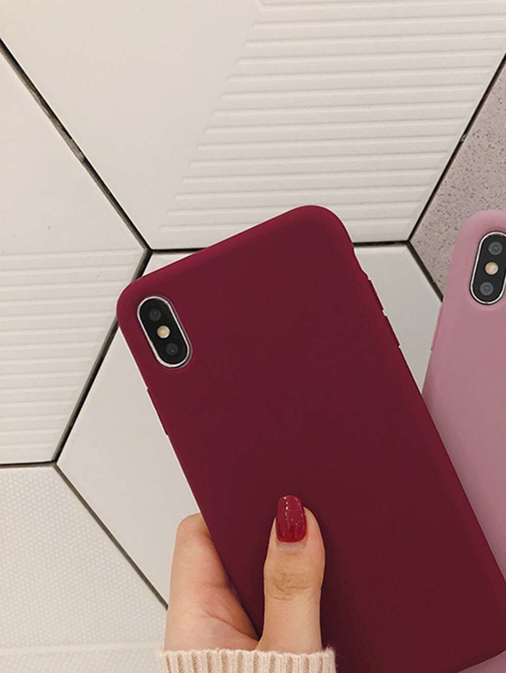 Solid Color Case Compatible With iPhone