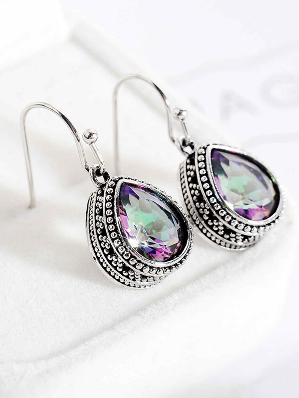 Rhinestone Water Drop Earrings