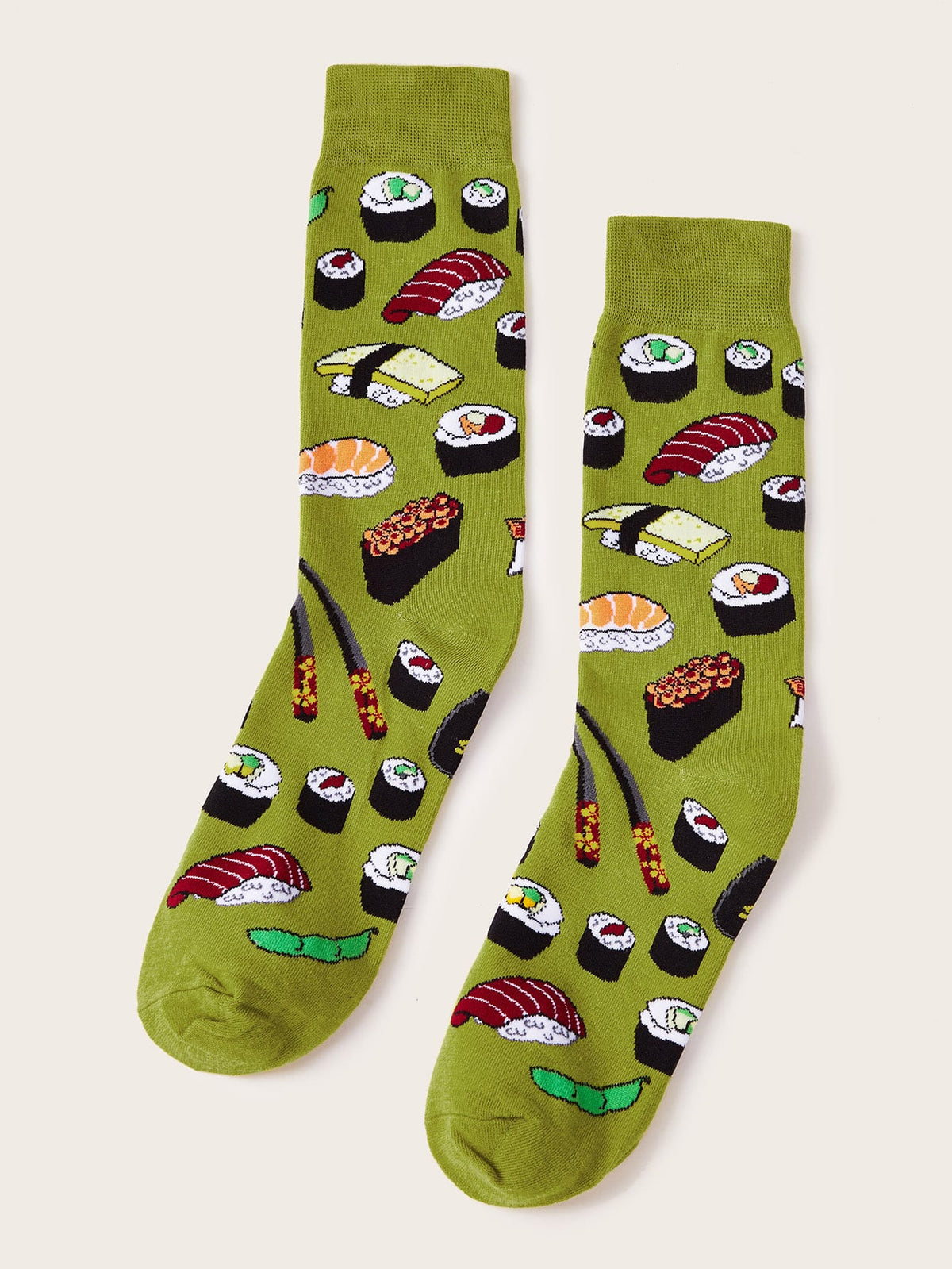 1pair Sushi Pattern Socks