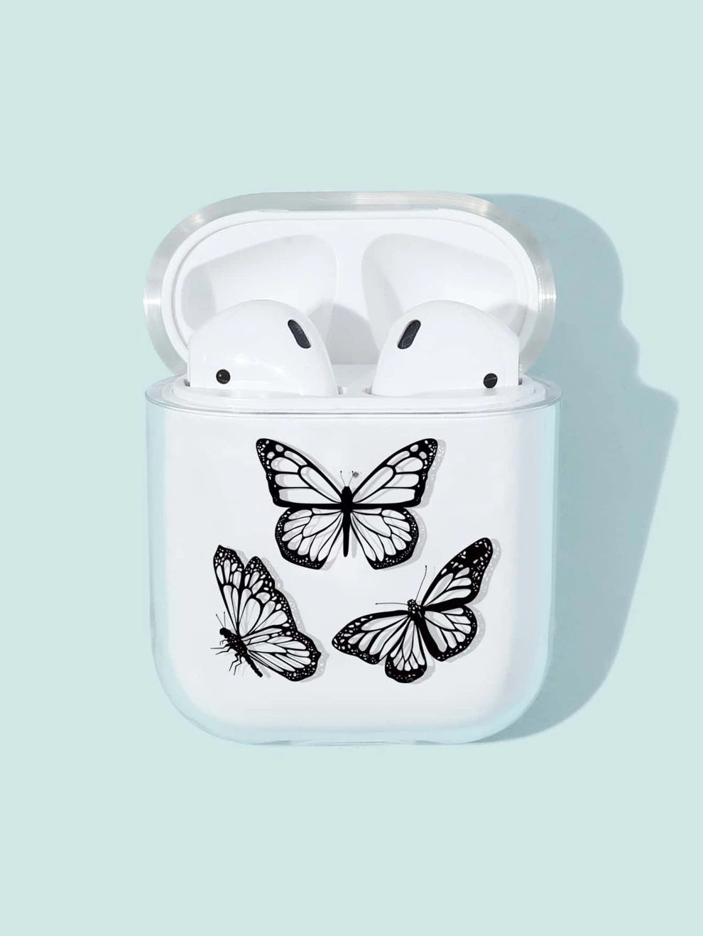 Clear Butterfly Graphic AirPods Case