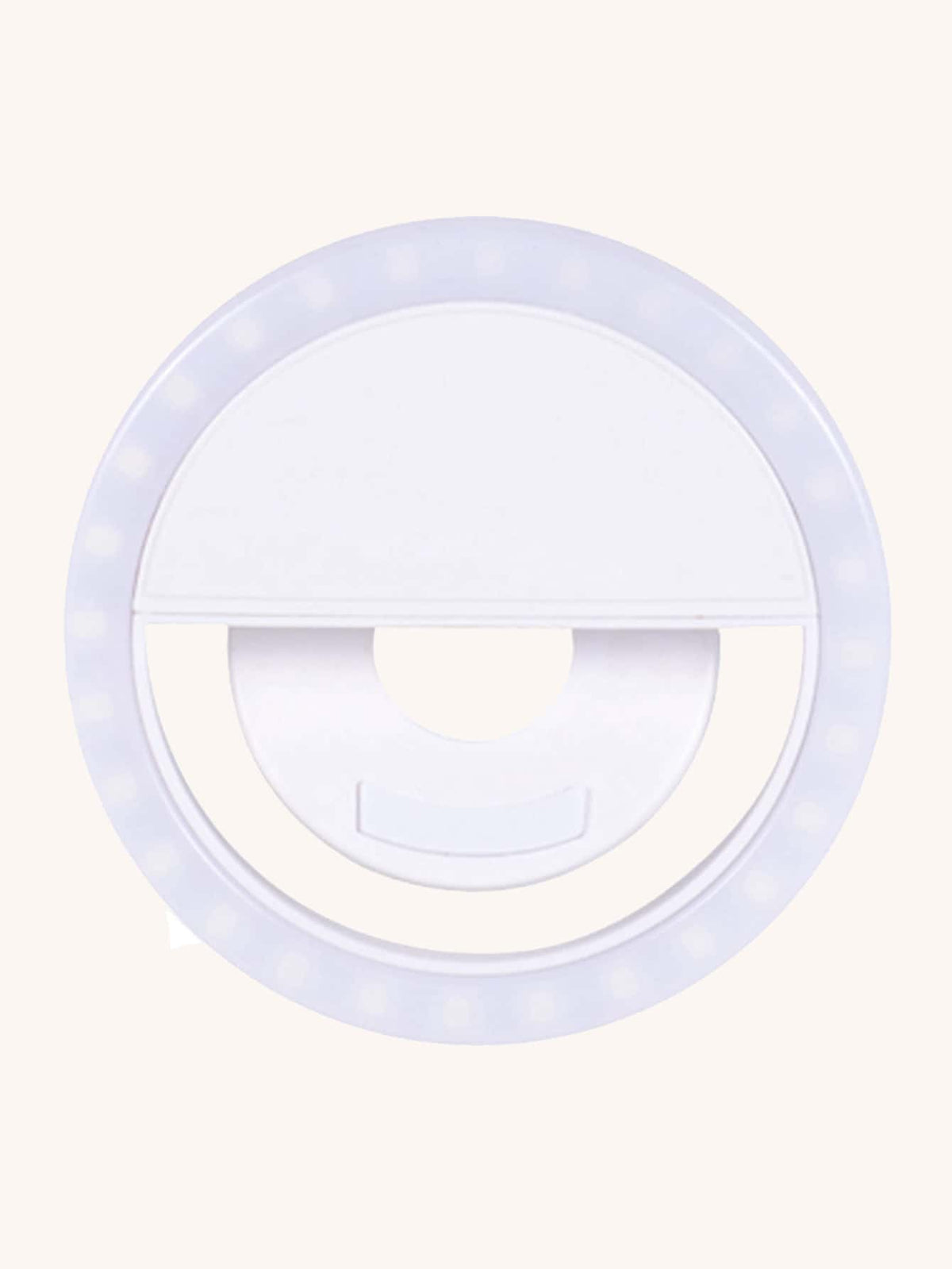 1pc Blue Battery-Operated Selfie Ring Light With 3-Level Brightness Adjustment For Mobile Phones