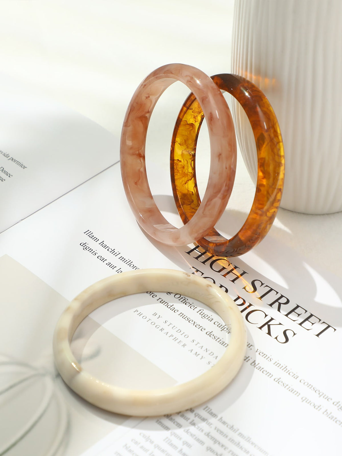 3pcs Minimalist Solid Bangle