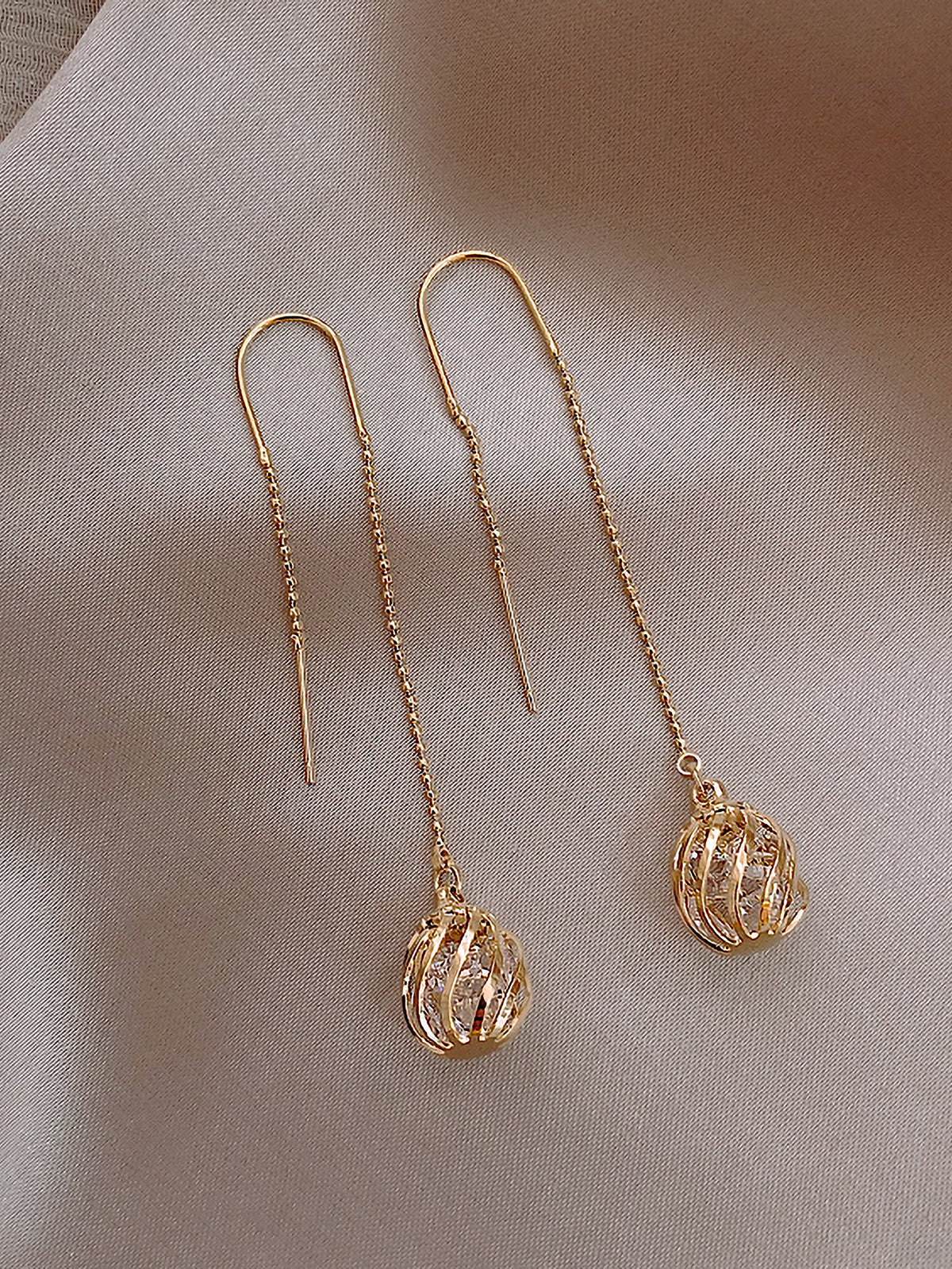 Rhinestone Water Drop Earrings