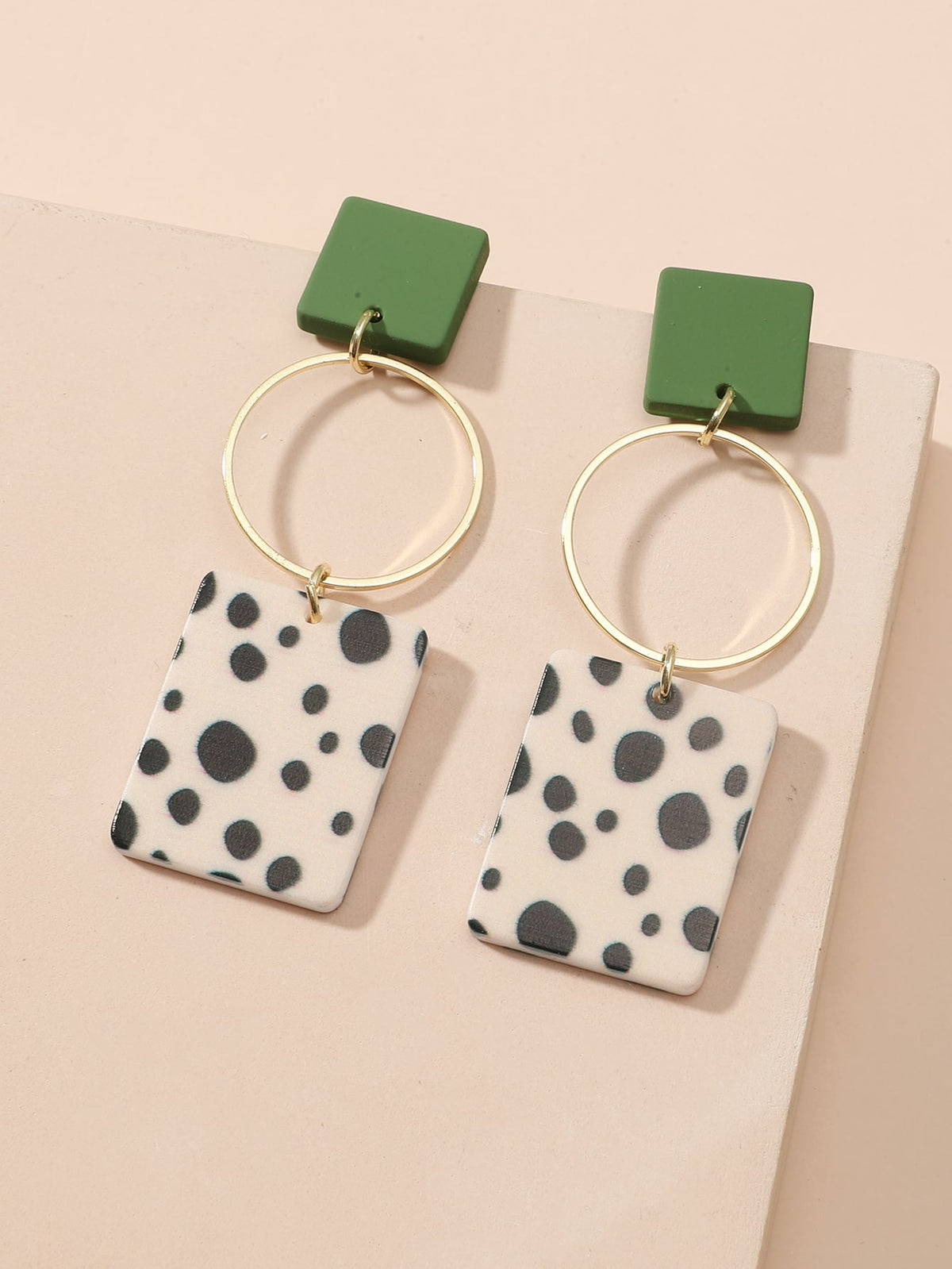 Acrylic Rectangle Drop Earrings