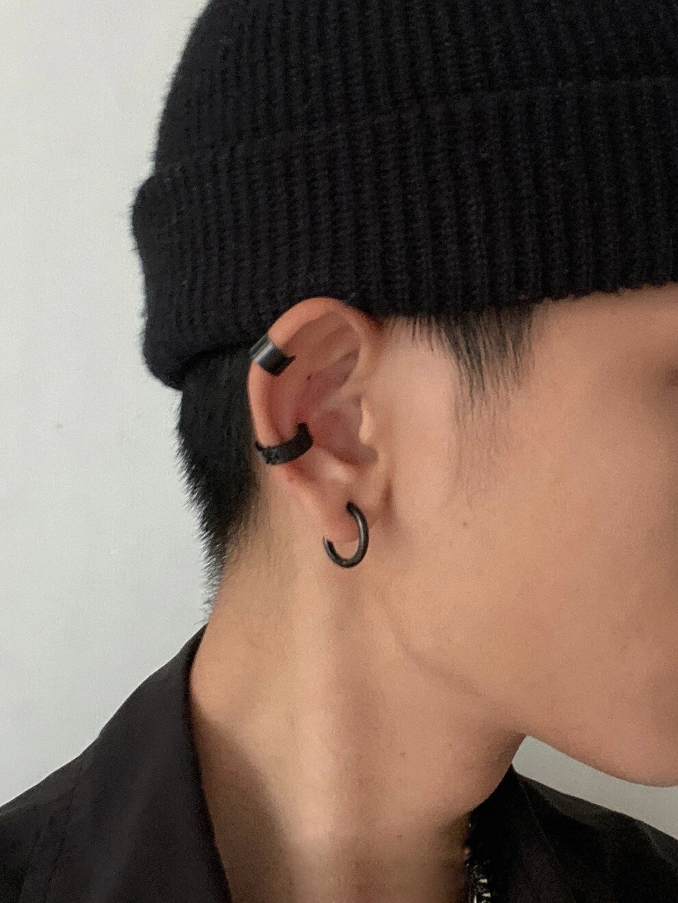 Fashionable and Popular 3pcs Men Minimalist Ear Cuff Stainless Steel Punk Hip Pop Style for Jewelry Gift and for a Stylish Look