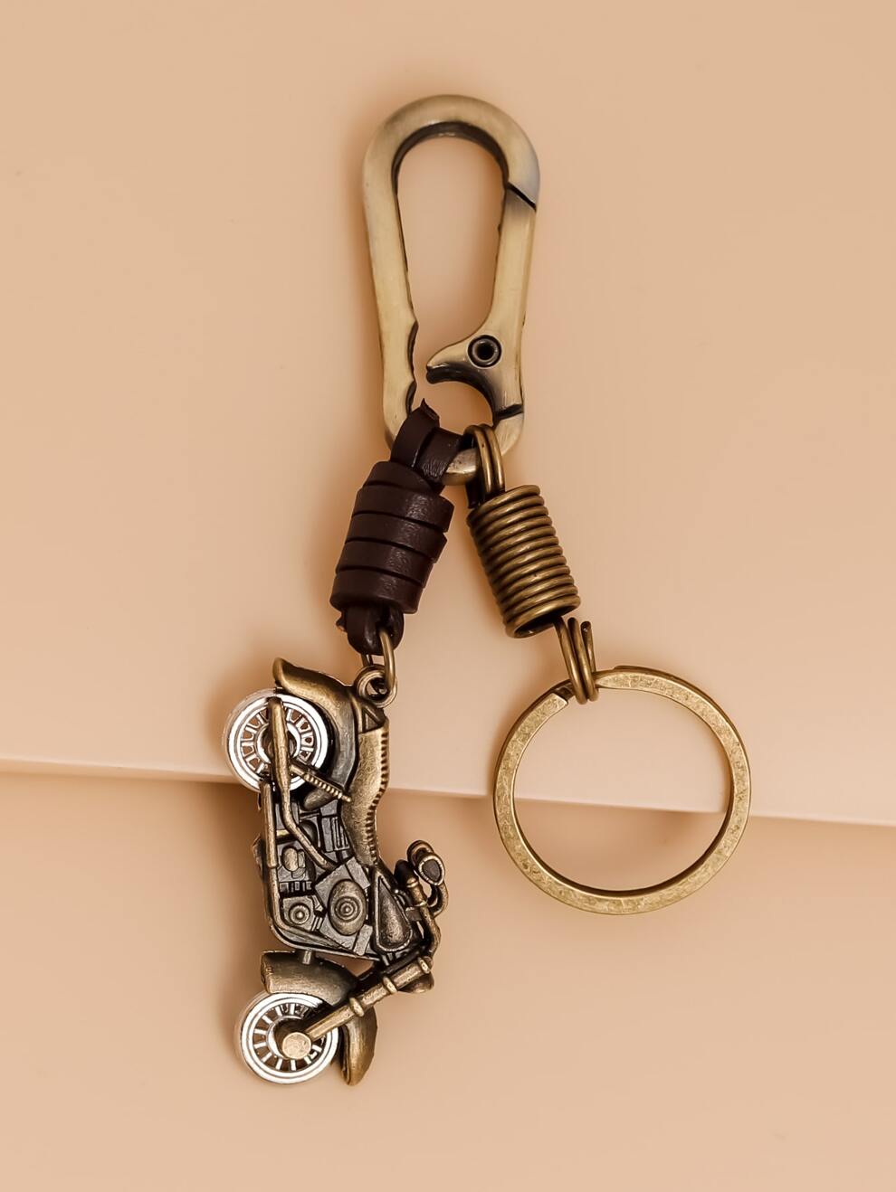 Street Motorcycle Charm Keychain