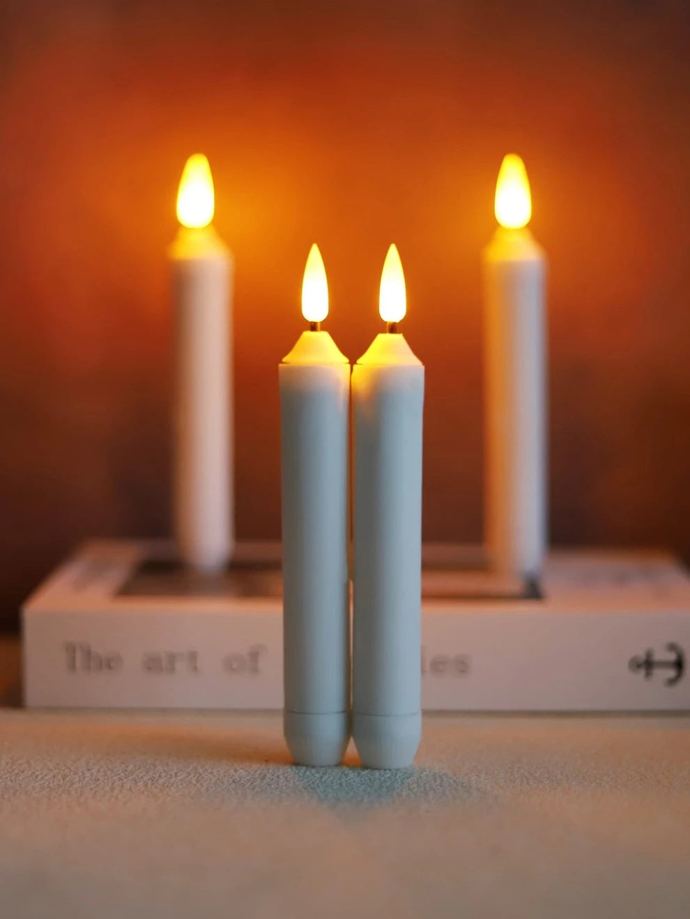 2pcs 6.1inch LED Flameless Candle Light Without Batteries, Electronic Flameless Candle For Home Table Decor