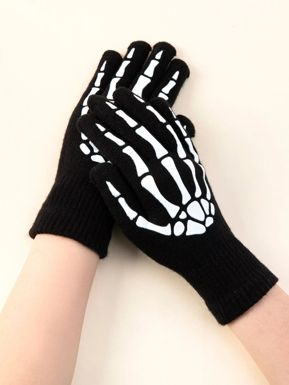 Street Skeleton Hand Print Gloves