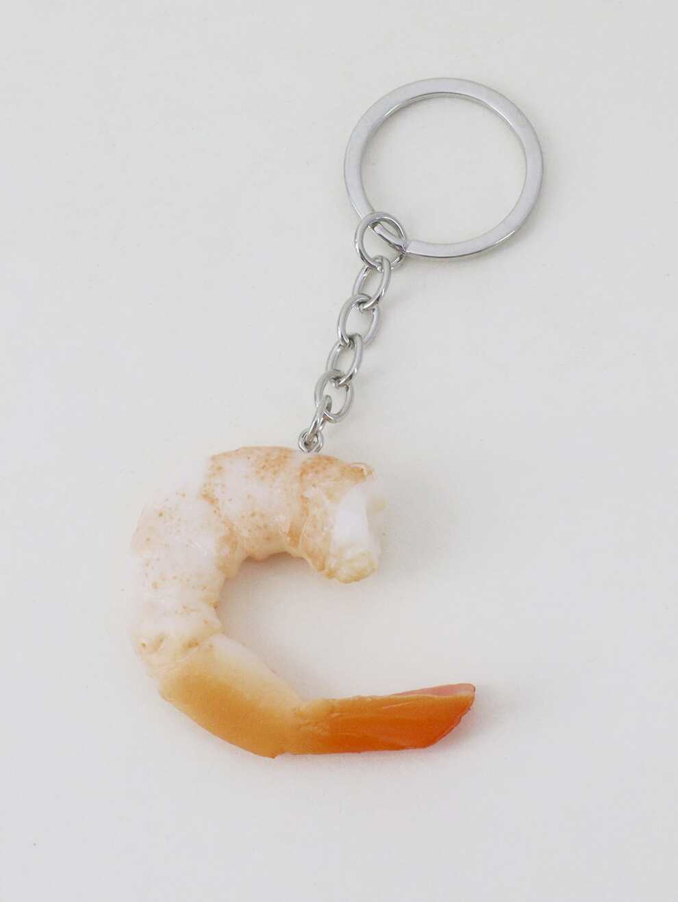 1pc Women's Creative Simulated Shrimp Tail Fun Keychain Resin Shrimp Tail Pendant For Mother's Day Gift Or Children's Day Gift Casual