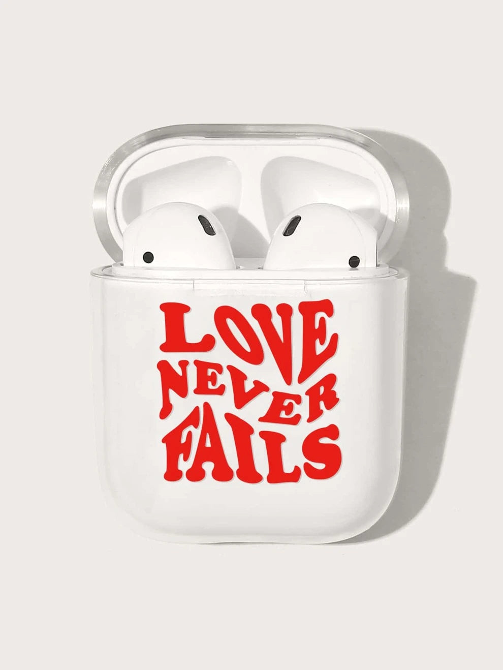 Slogan Graphic Case Compatible With Airpods