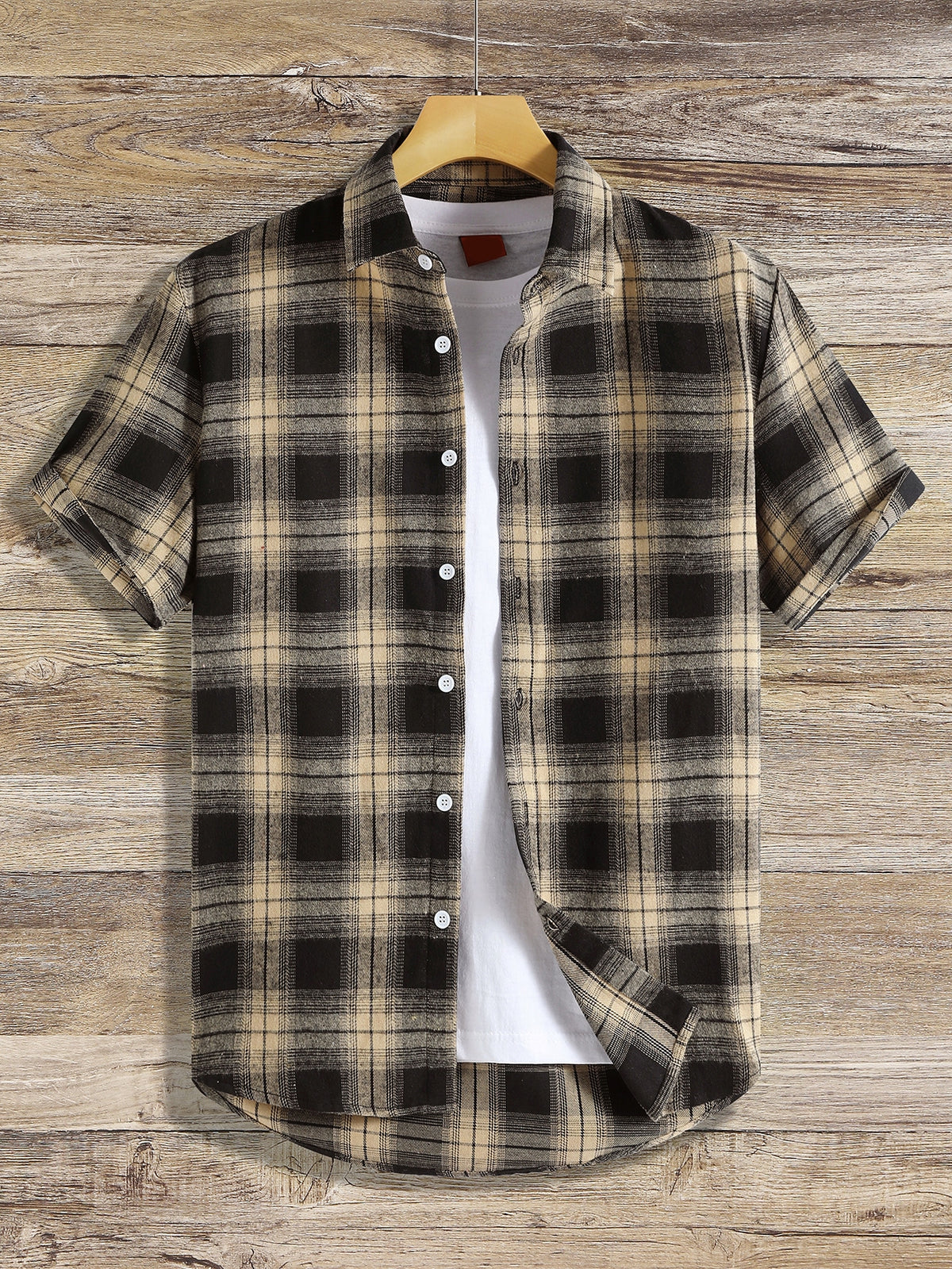 Manfinity Homme Men Plaid Print Shirt Without Tee