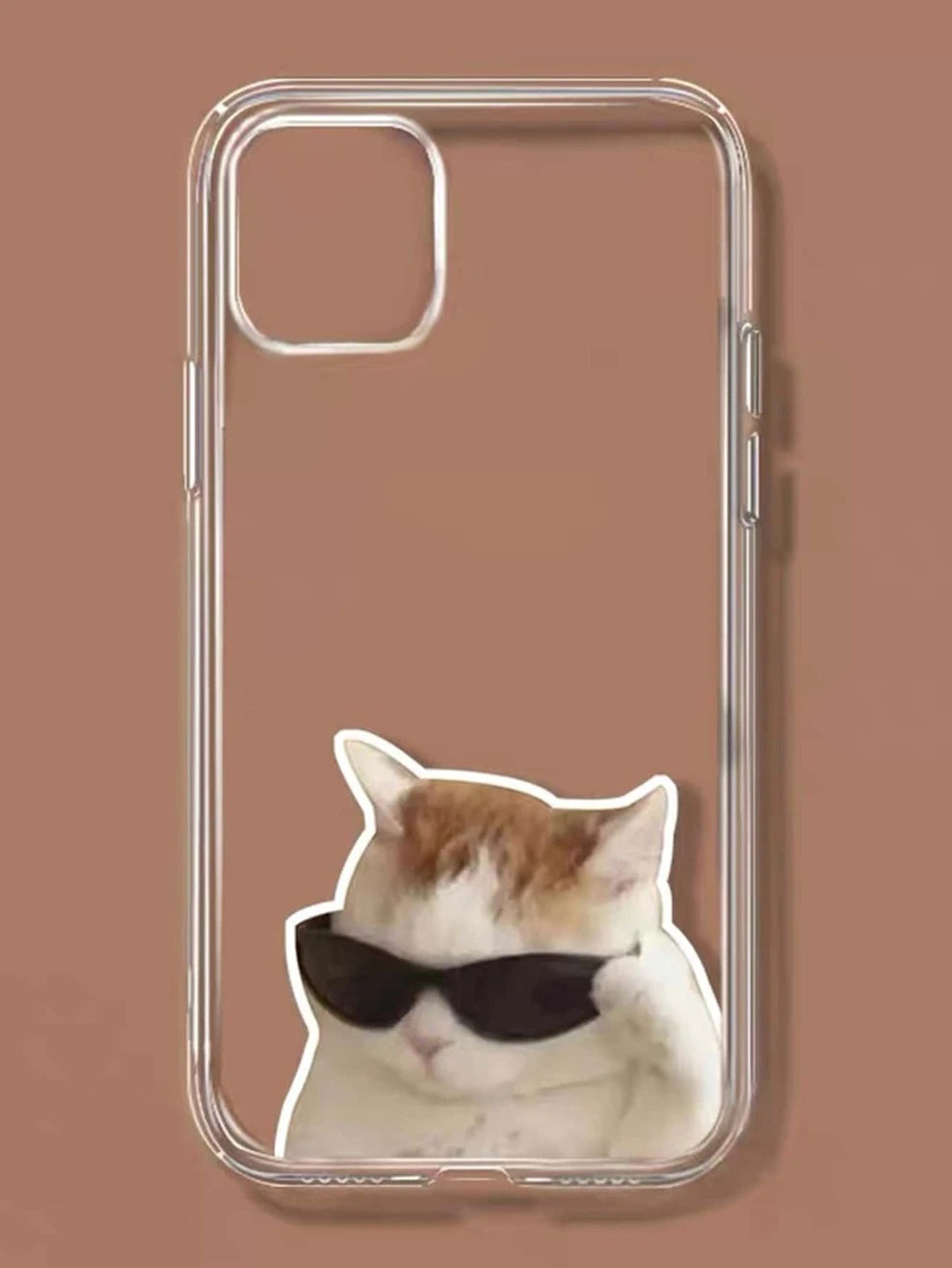 Cool Cat Clear Phone Case