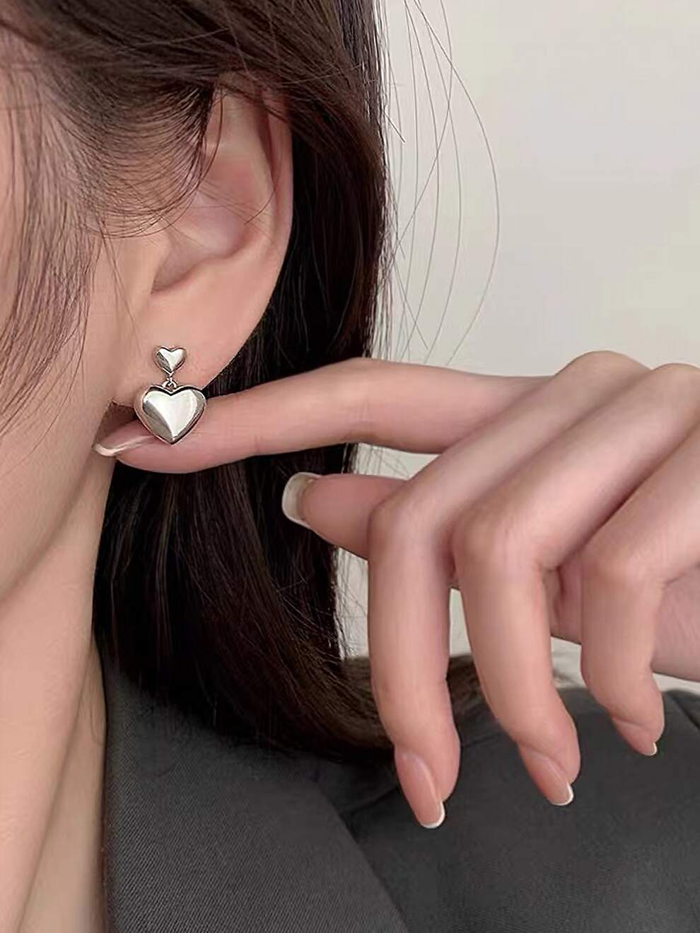 Heart Decor Drop Earrings