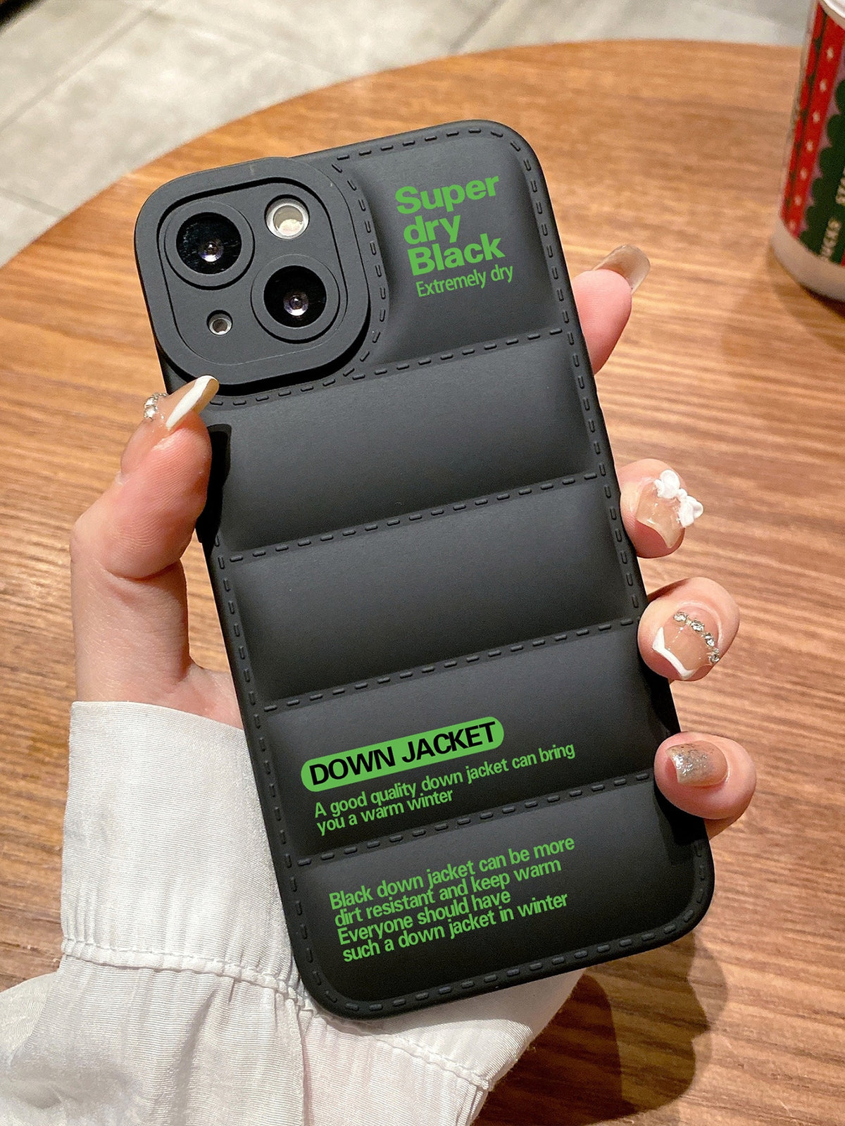 1pc Down Jacket Design TPU Phone Case, Compatible With Apple IPhone 11, IPhone 12, IPhone 13, IPhone 14, IPhone 15 & Samsung Galaxy A05, A15, A25, A35, A55, S23, S24 & Redmi 12