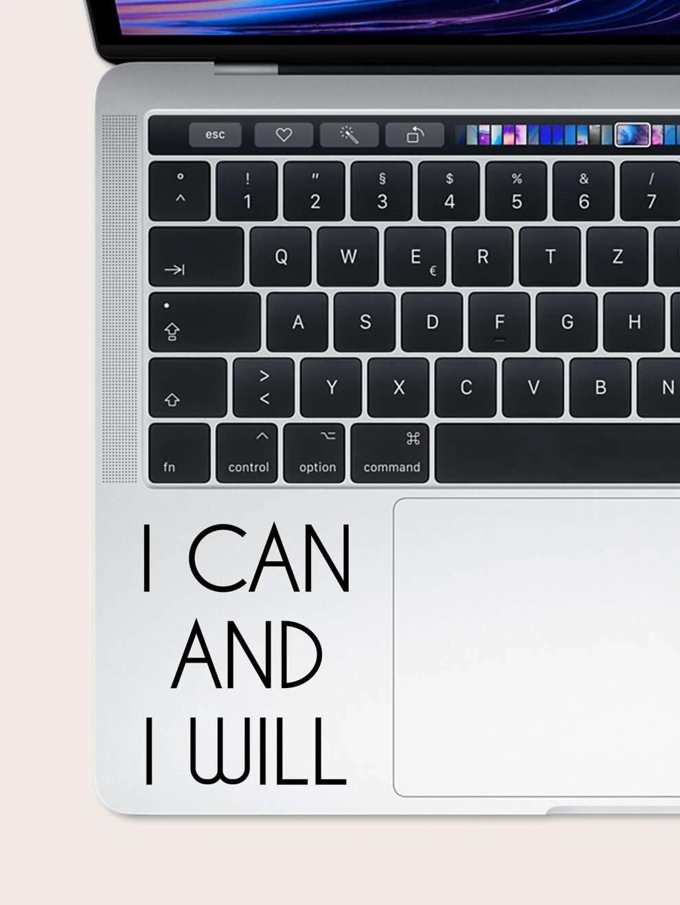 1sheet Slogan Graphic Laptop Sticker