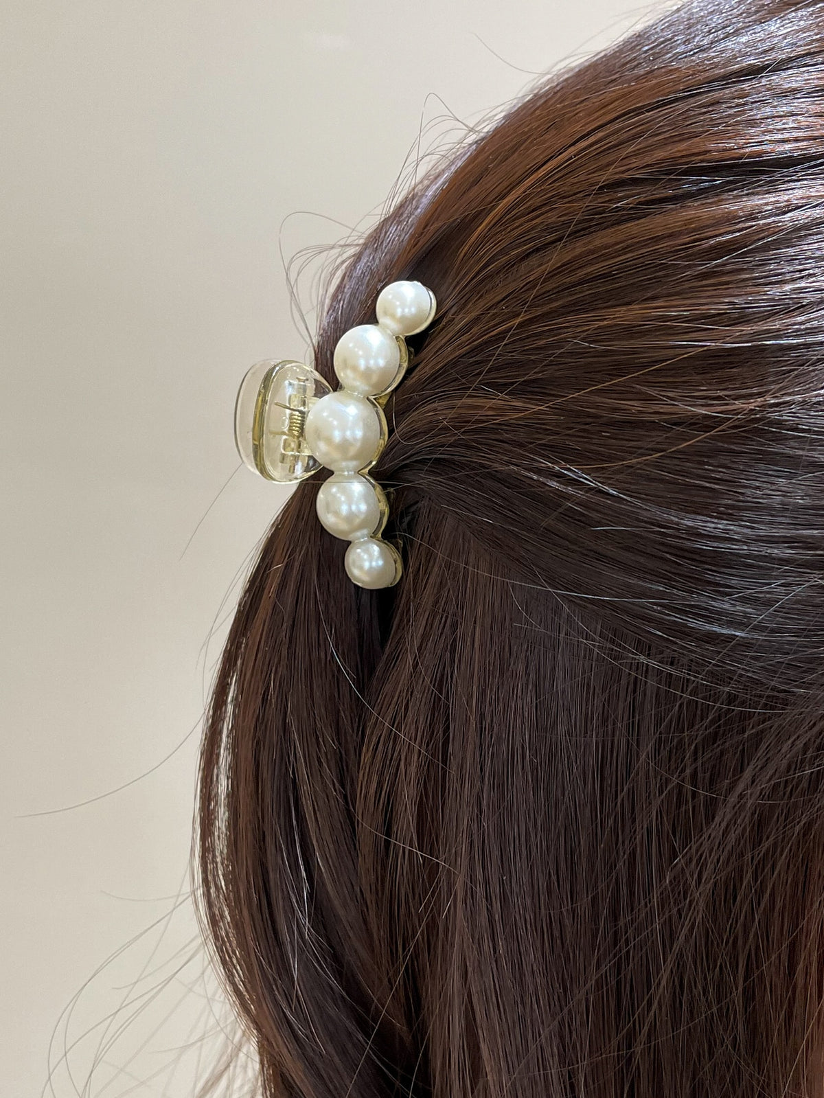 DAZY Faux Pearl Decor Hair Claw Elegant