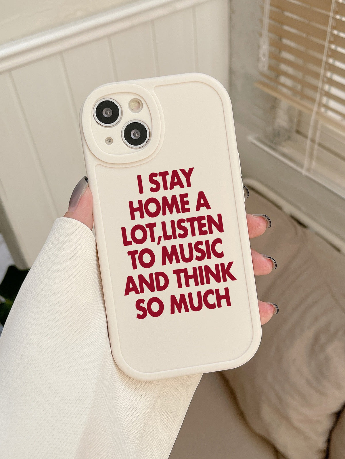 White Frosted Silicone Phone Case With Fun English Sentence Compatible With IPhone & Samsung Galaxy