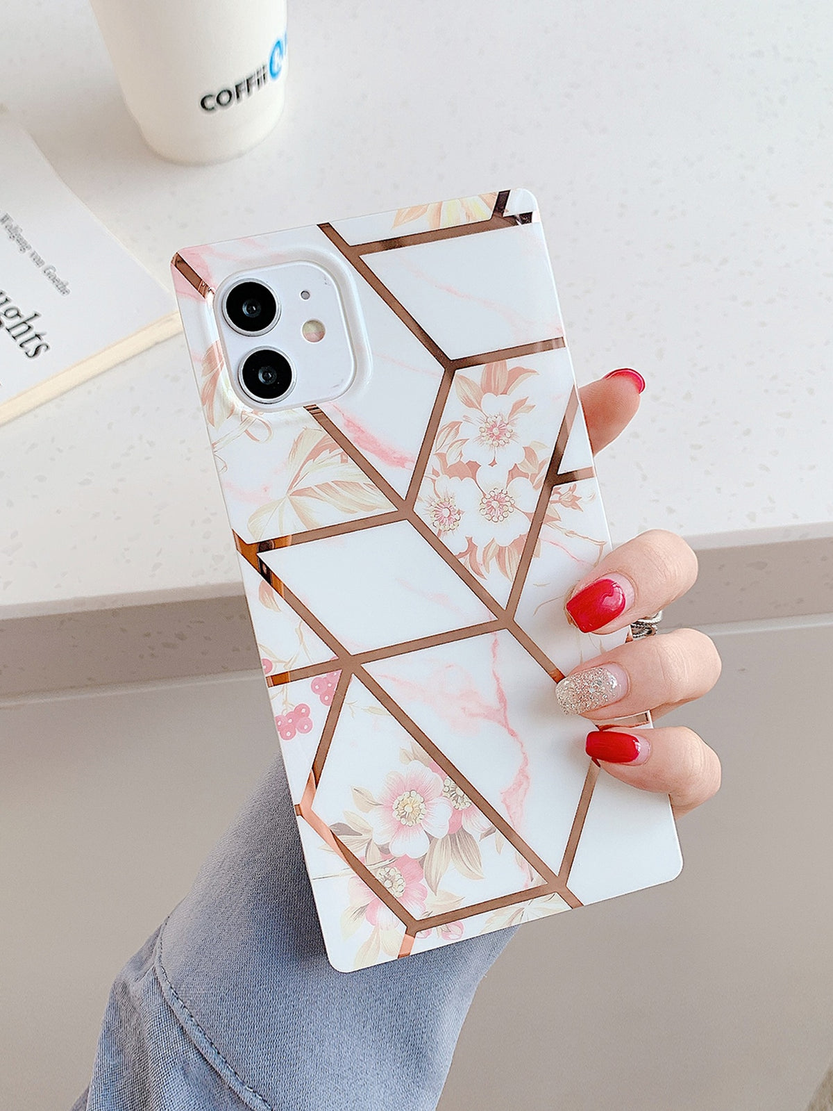 Geometric Marble Pattern Phone Case