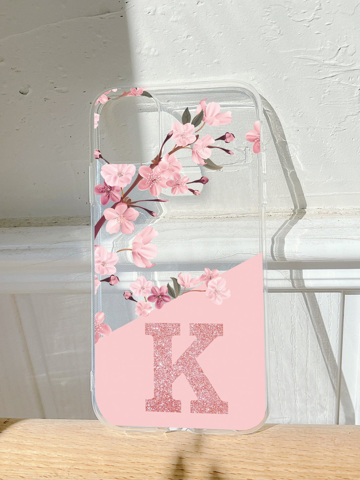 Letter Graphic Clear Phone Case