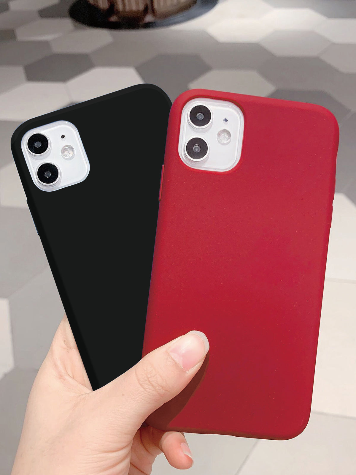 2pcs Solid Phone Case