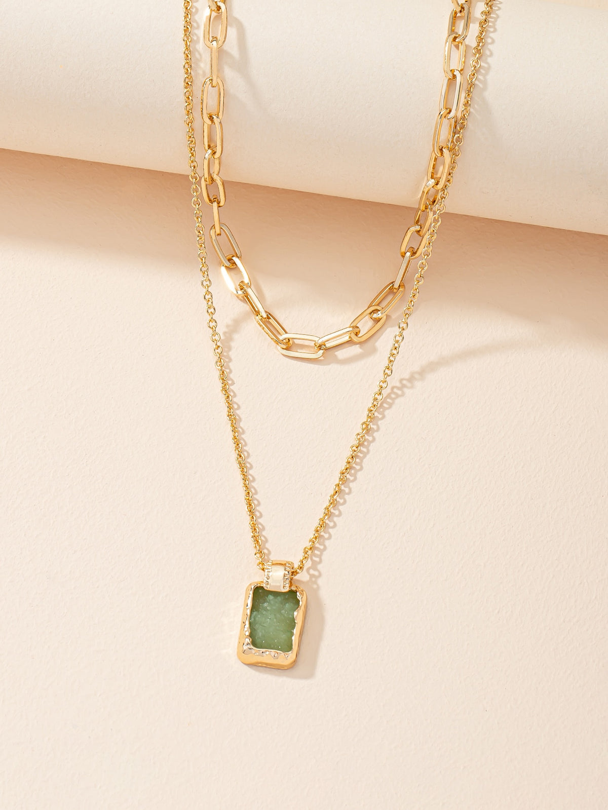 1pc Double Layer Pendant Multilayer Necklace