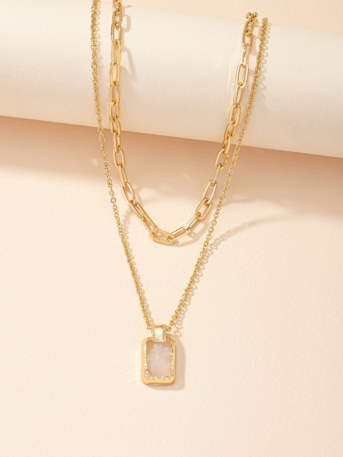 1pc Double Layer Pendant Multilayer Necklace