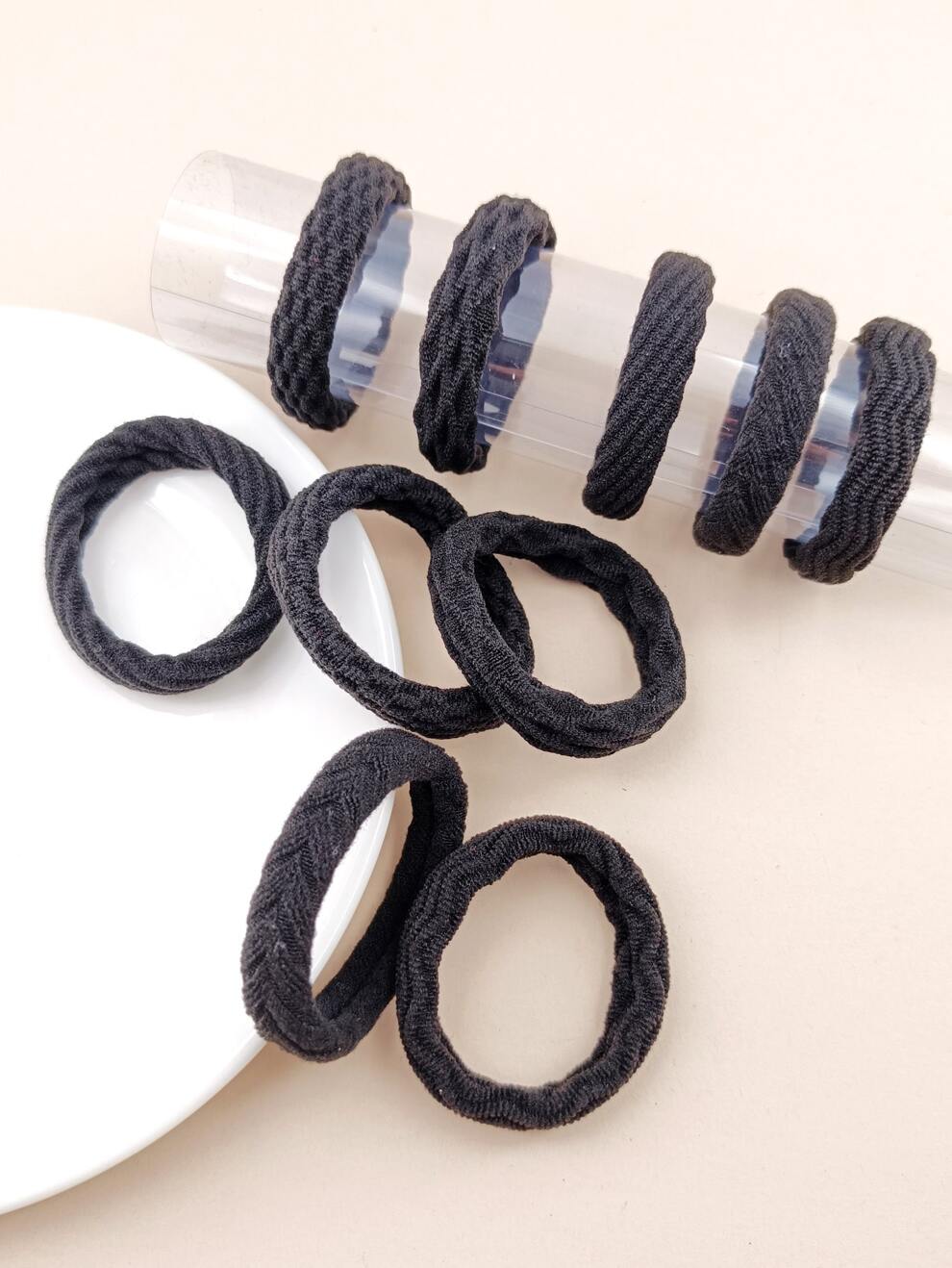 10pcs Solid Hair Tie Casual For Daily Use