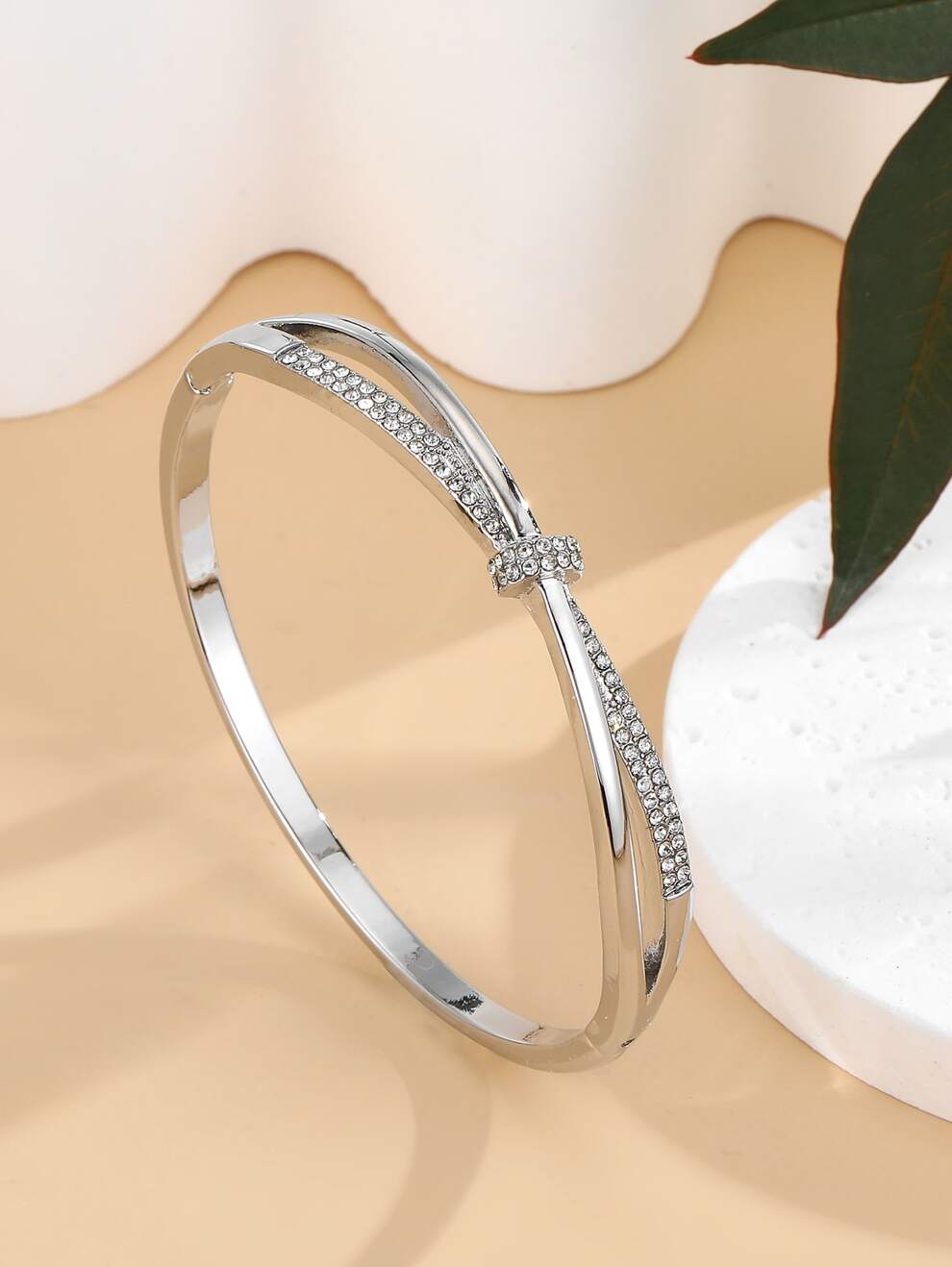 Rhinestone Decor Bangle