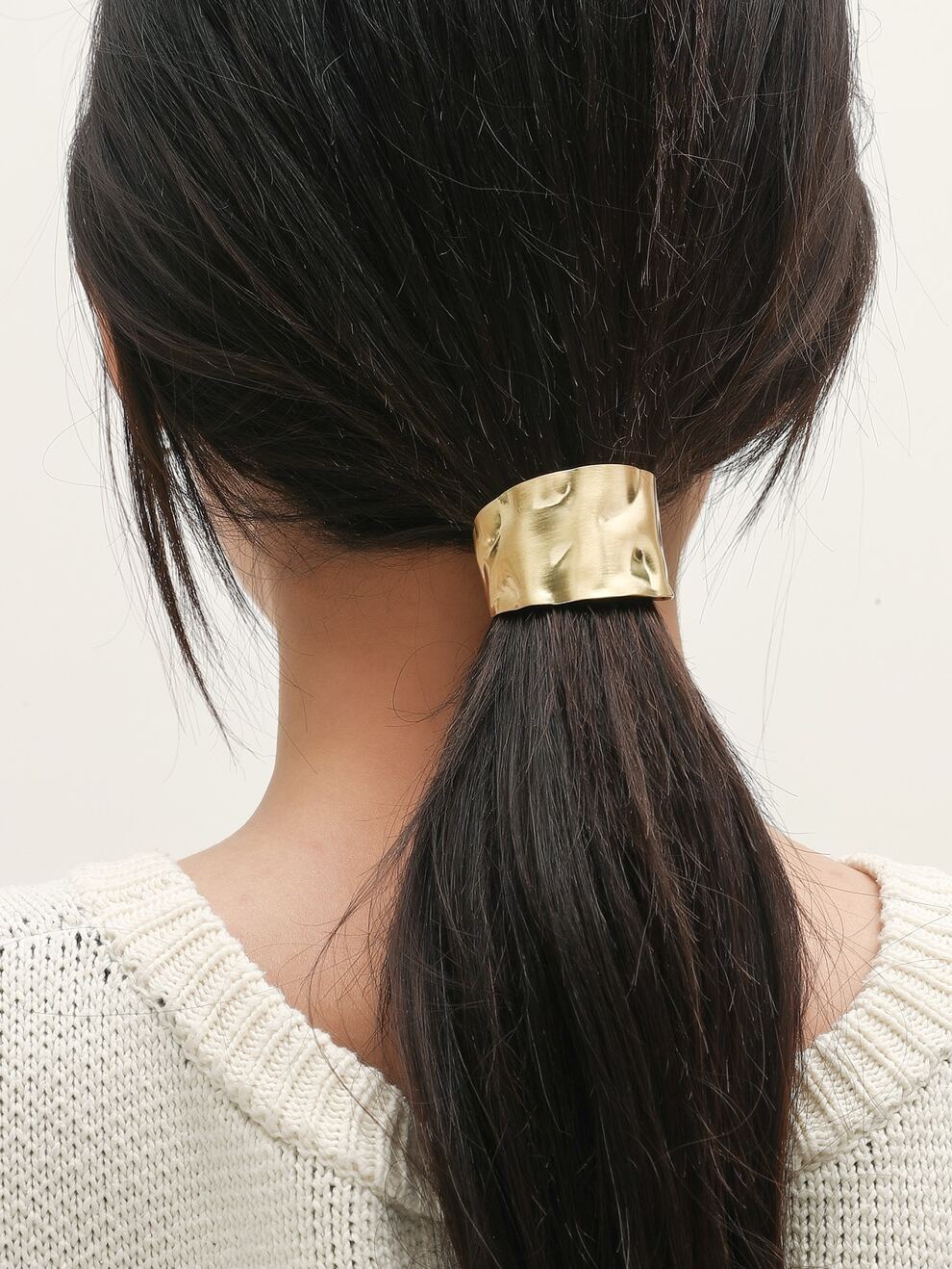 Textured Metal Hair Clip Street