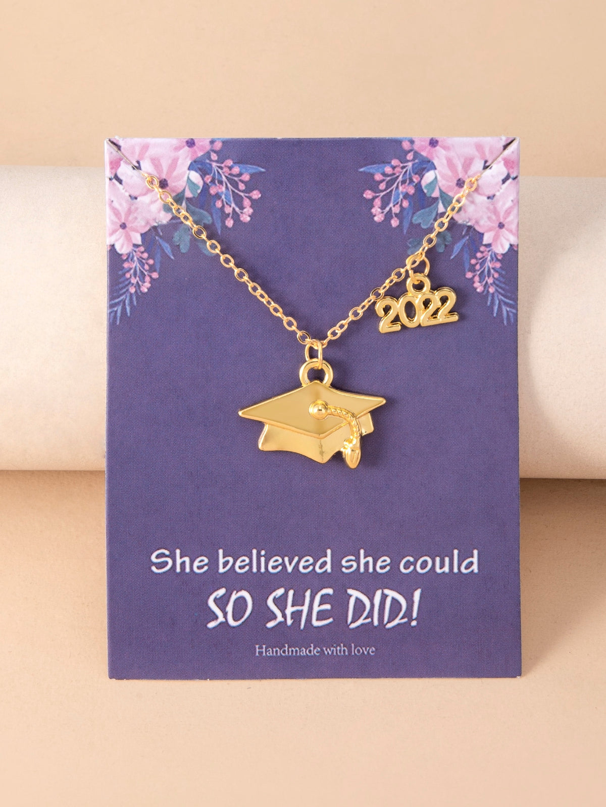 Graduation Hat Charm Necklace