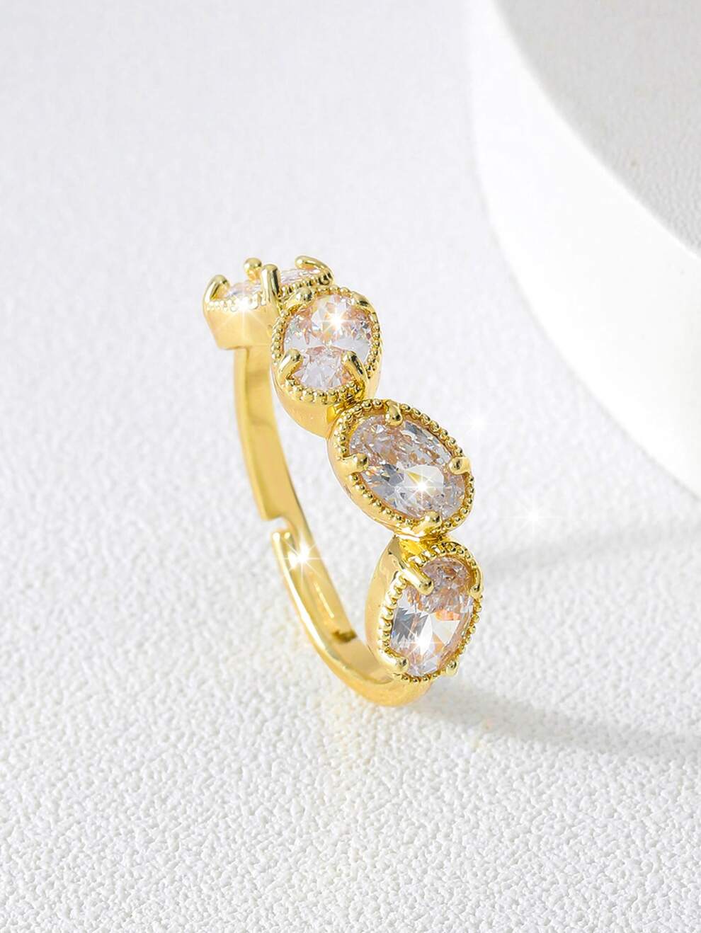 Cubic Zirconia Decor Ring