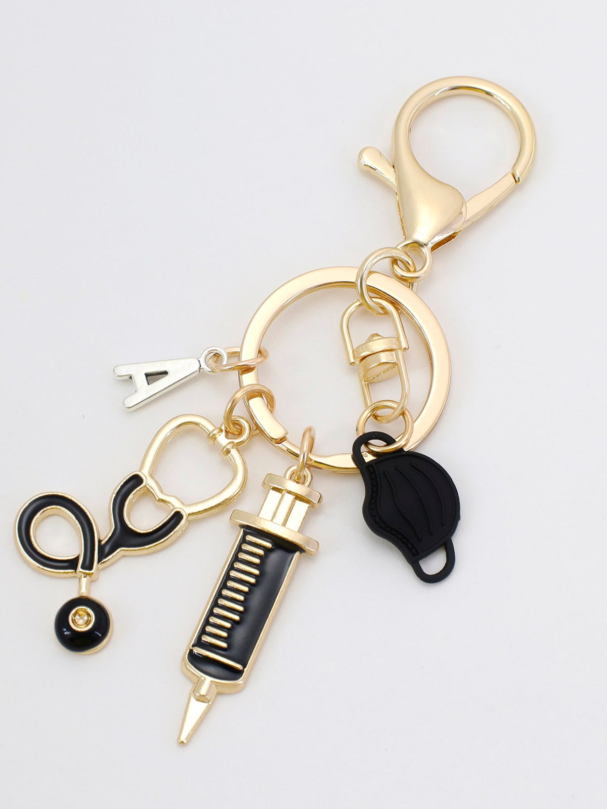 Street Letter Charm Keychain