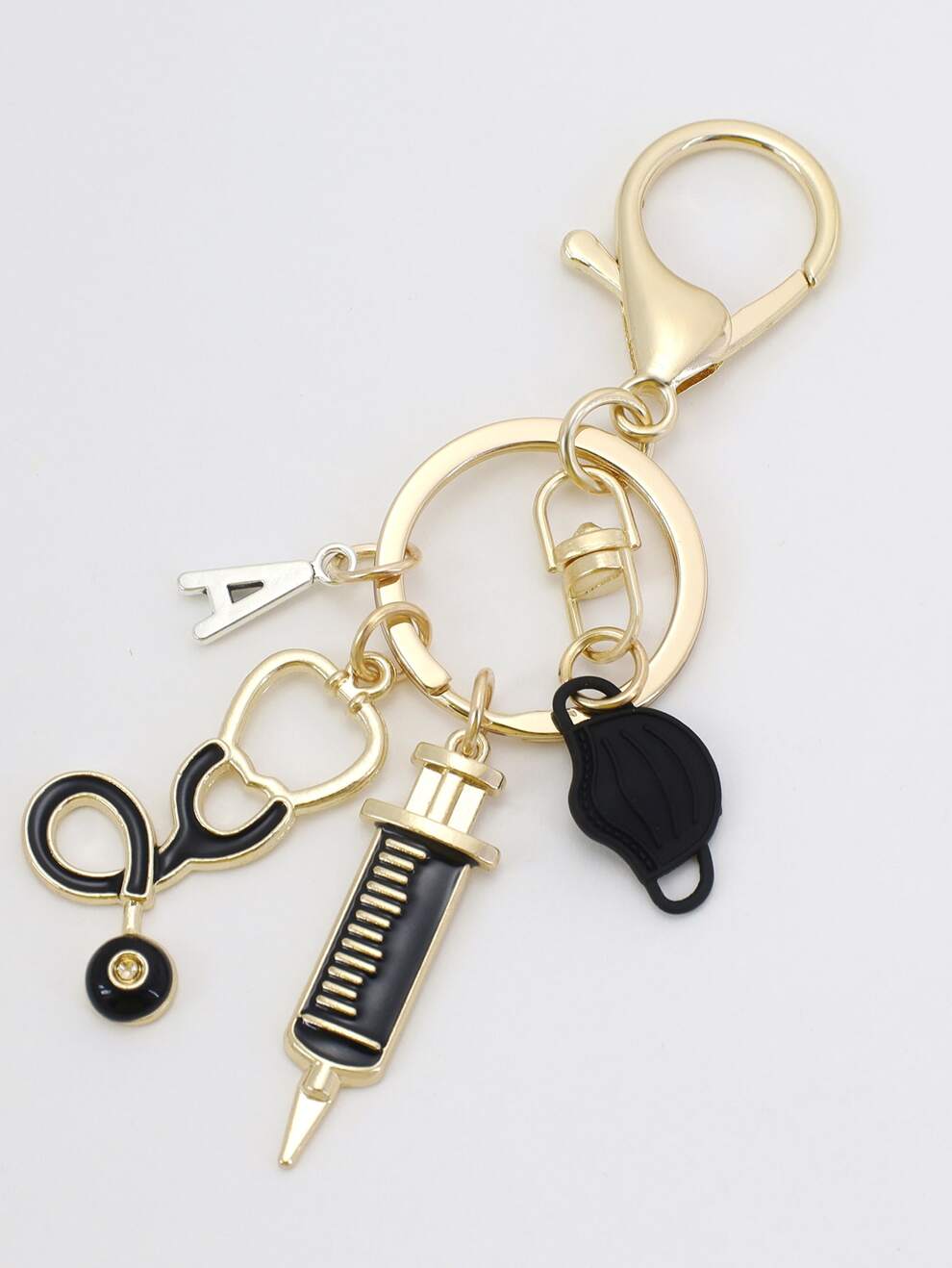 Street Letter Charm Keychain