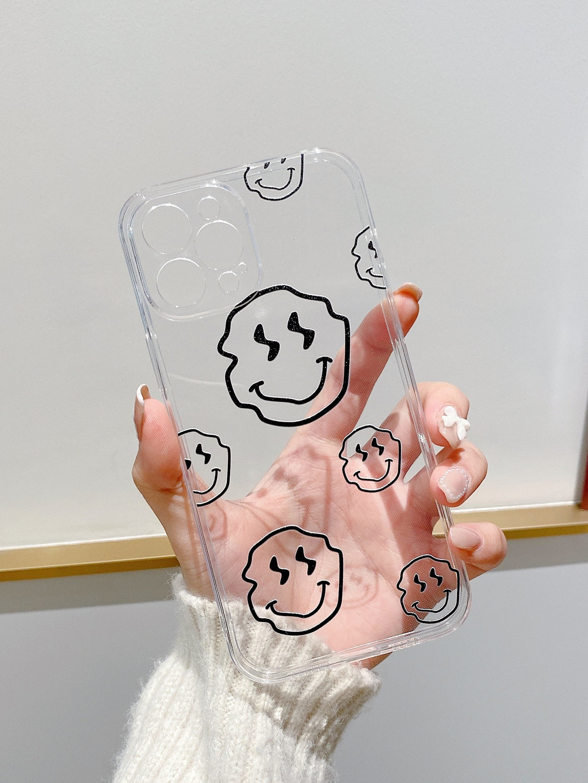 Cartoon Face Clear Phone Case