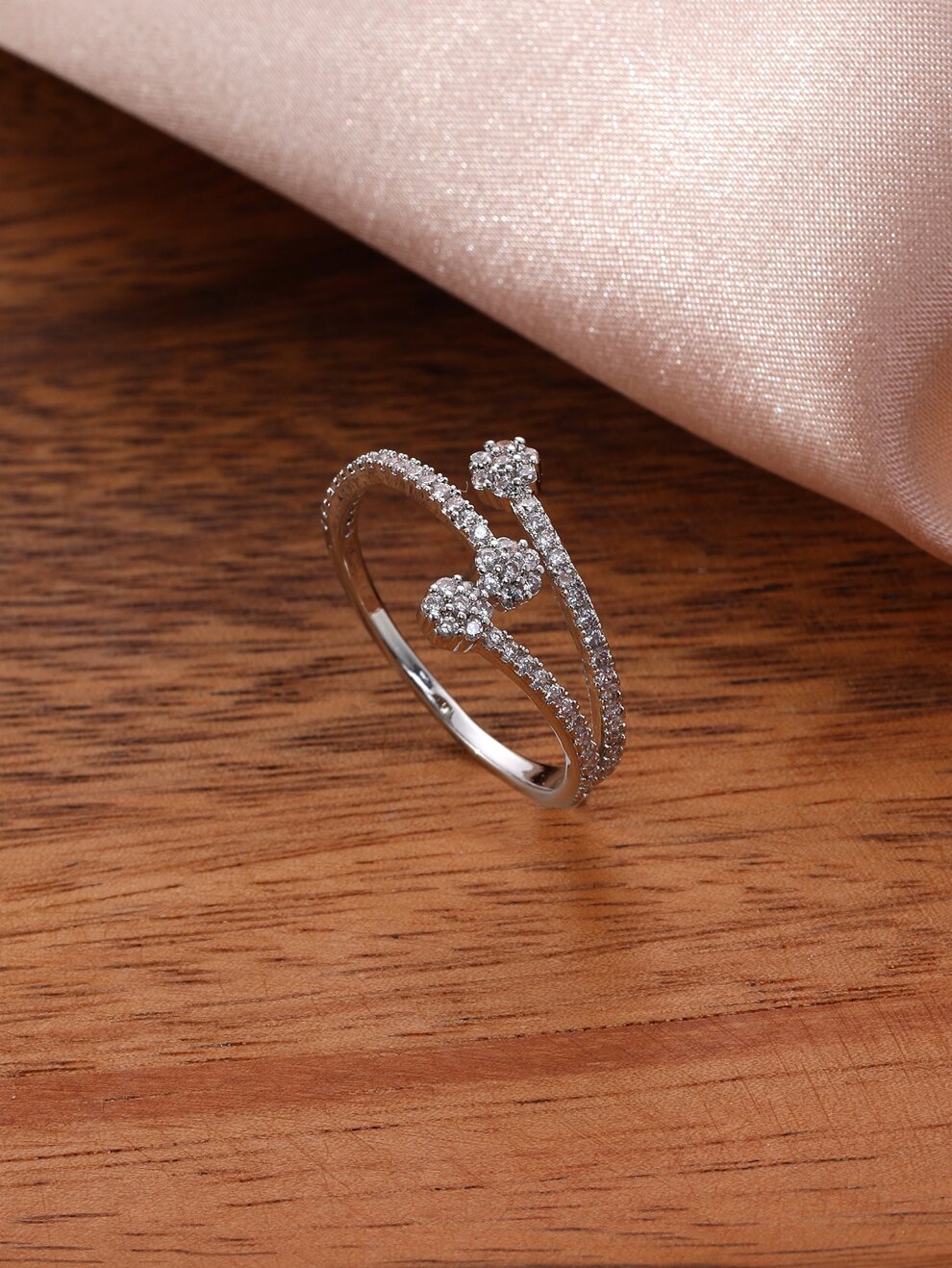 Cubic Zirconia Decor Ring