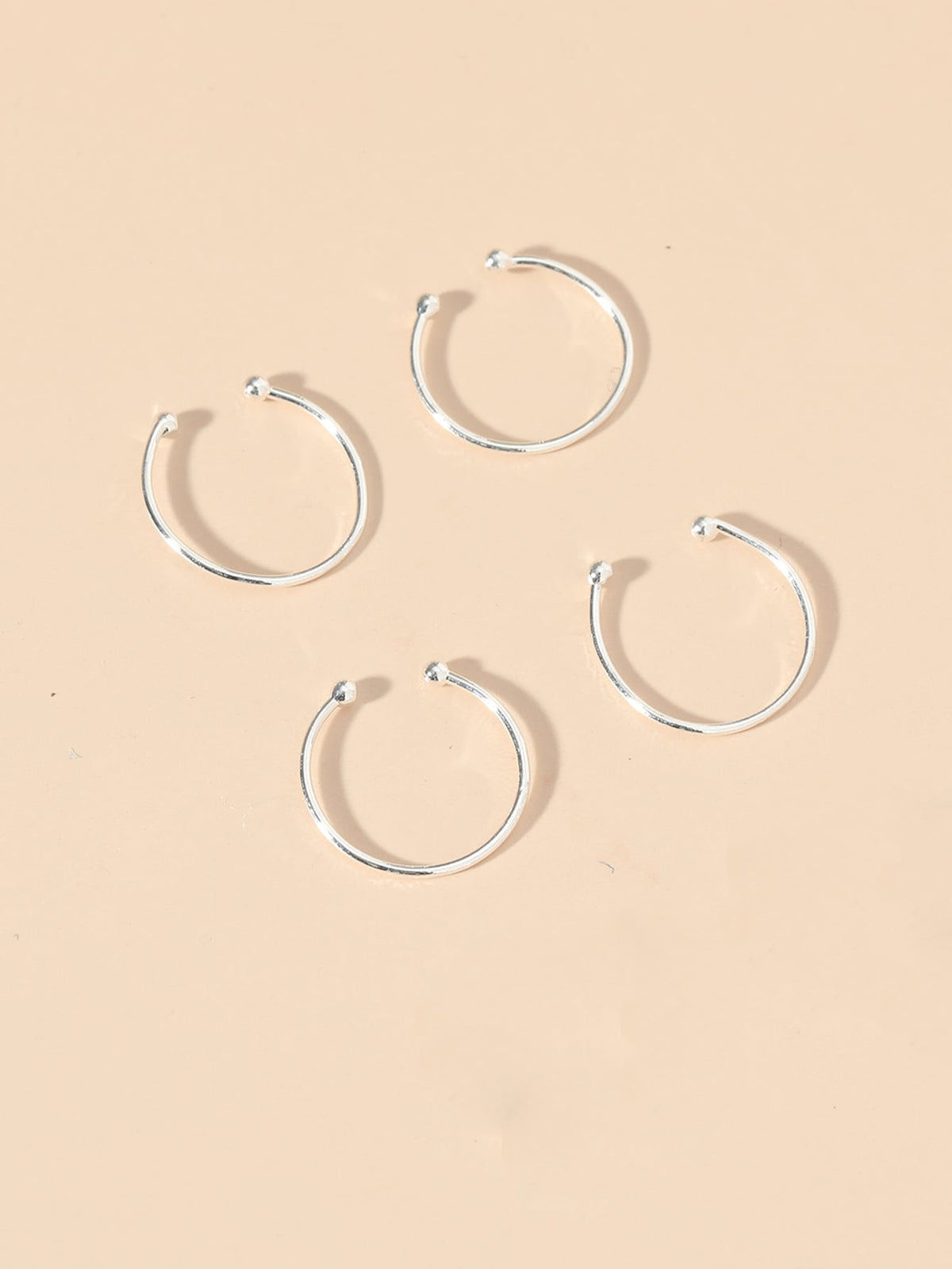 4pcs Minimalist Nose Cuff