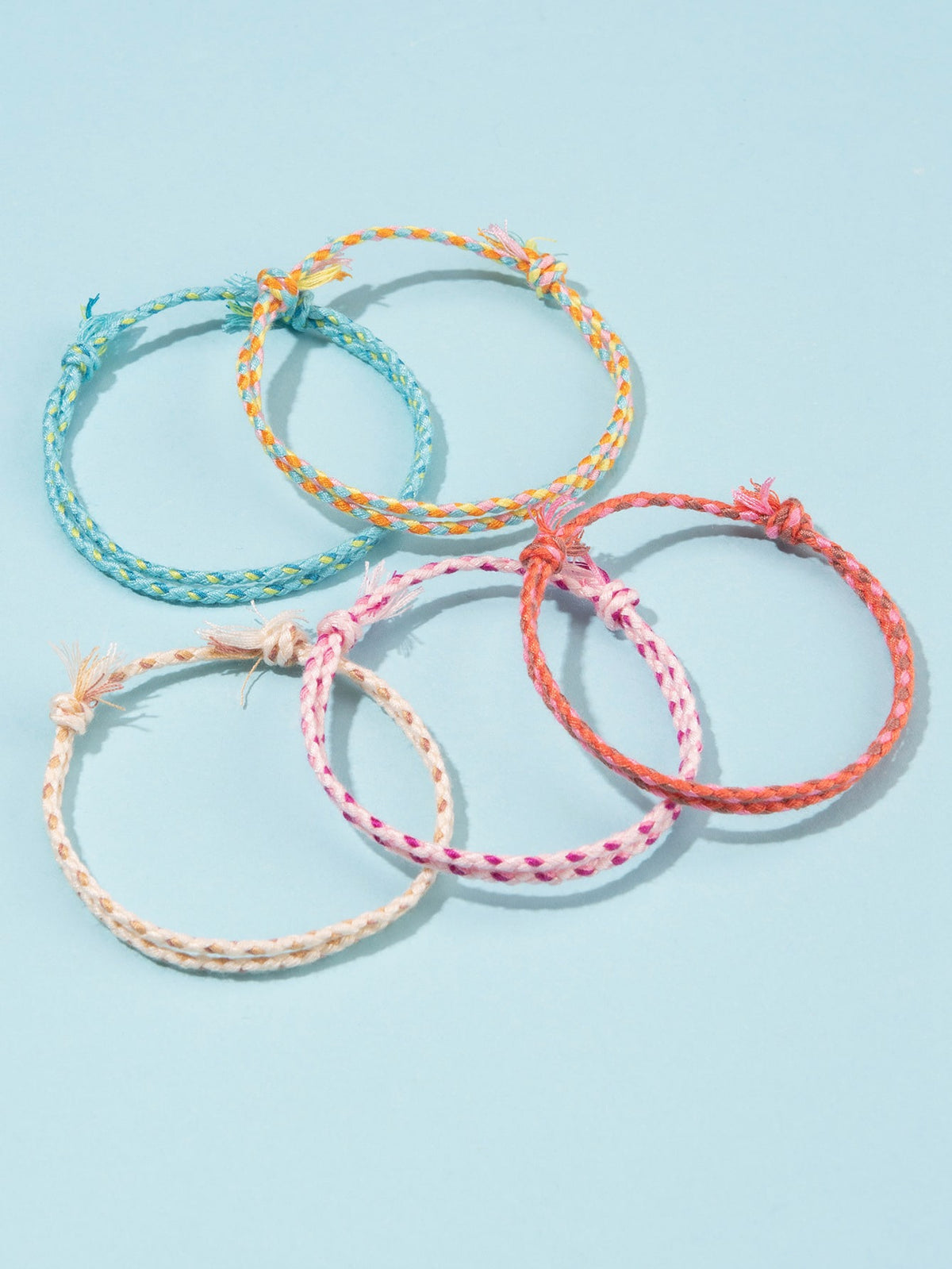 5pcs Random Color Block Bracelet