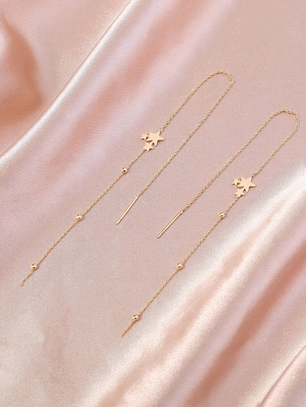 Star Decor Threader Earrings