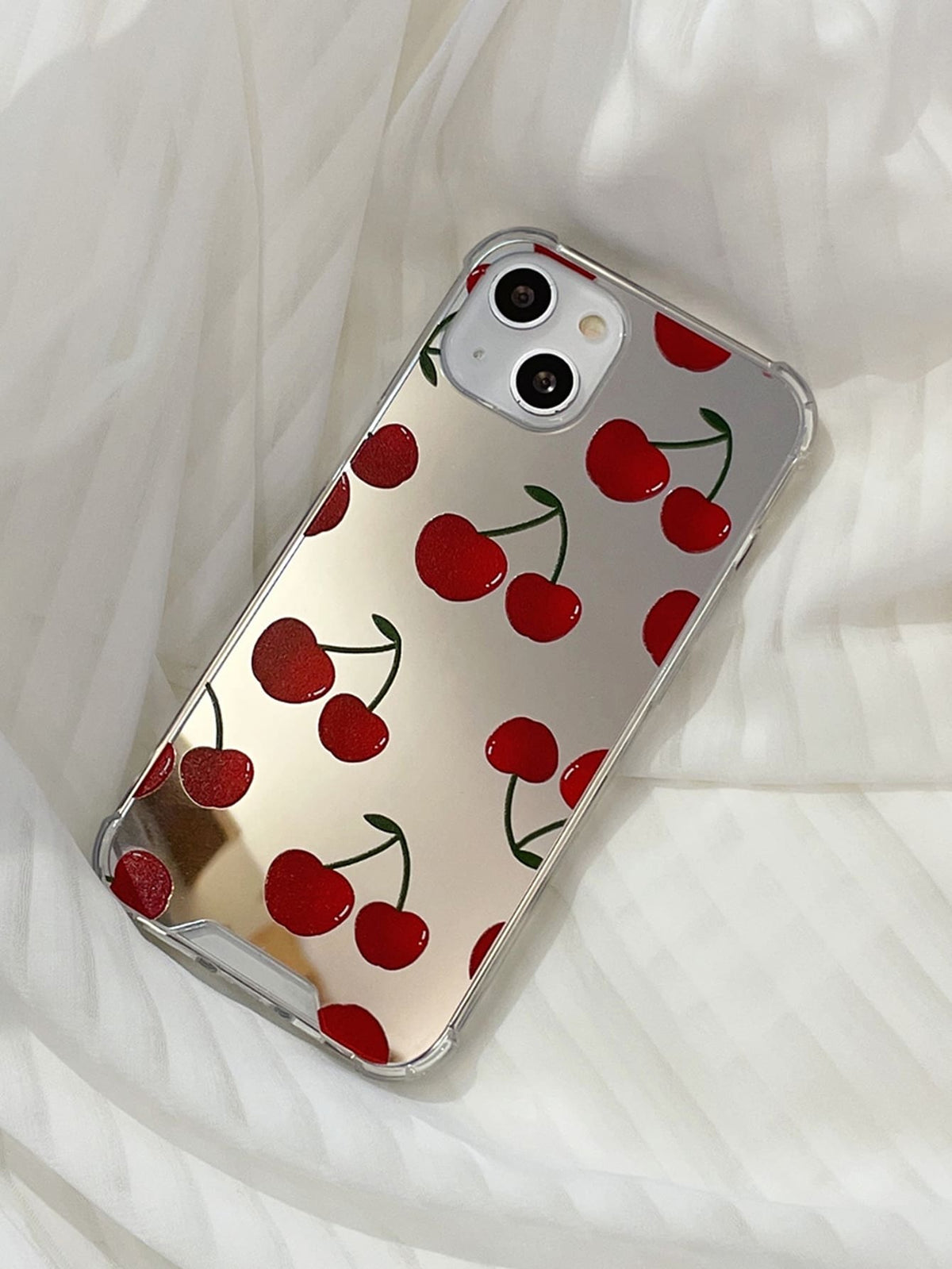 Letter & Cherry Print Phone Case