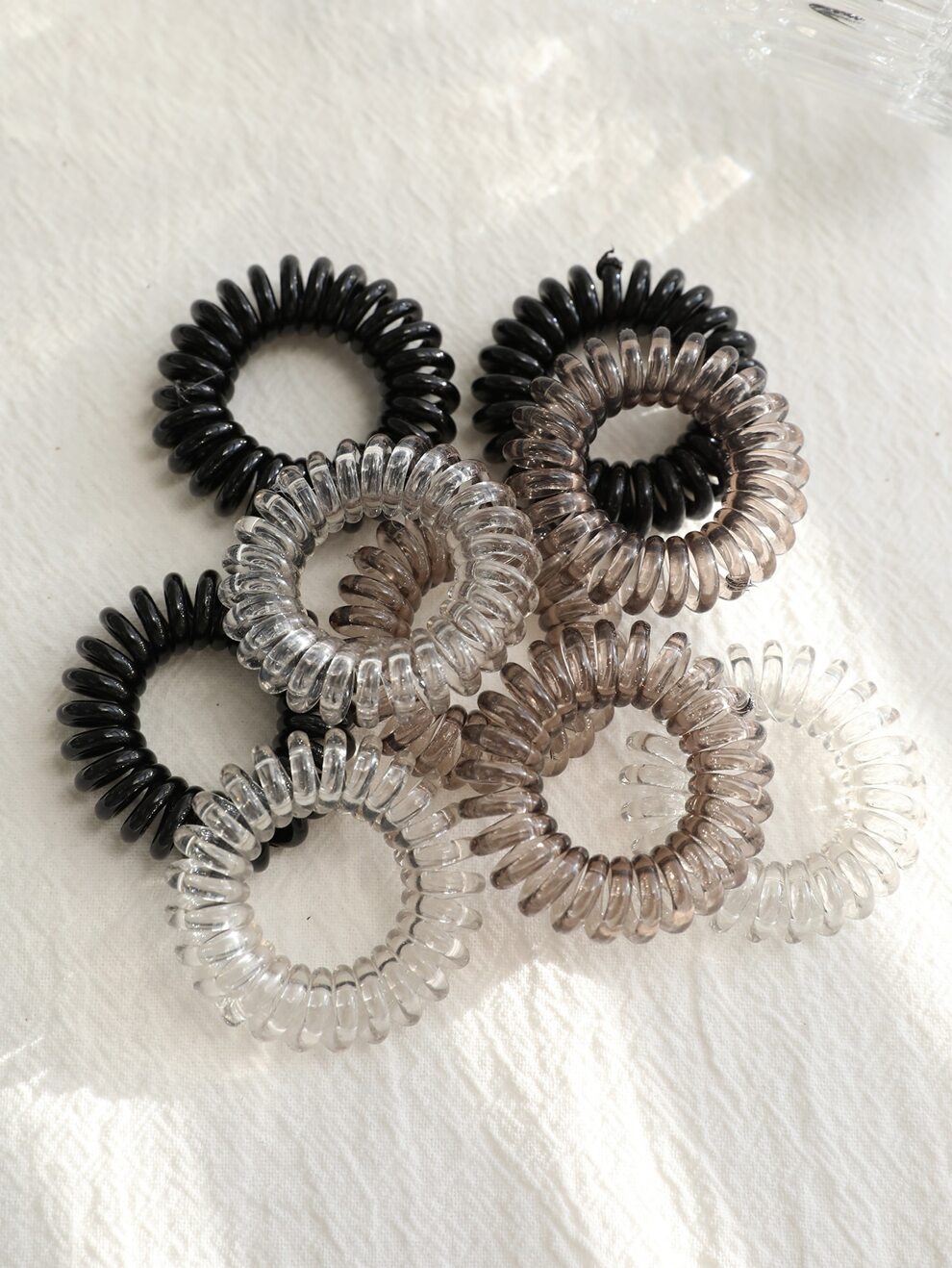 DAZY 9pcs Telephone Wire Design Hair Tie Casual