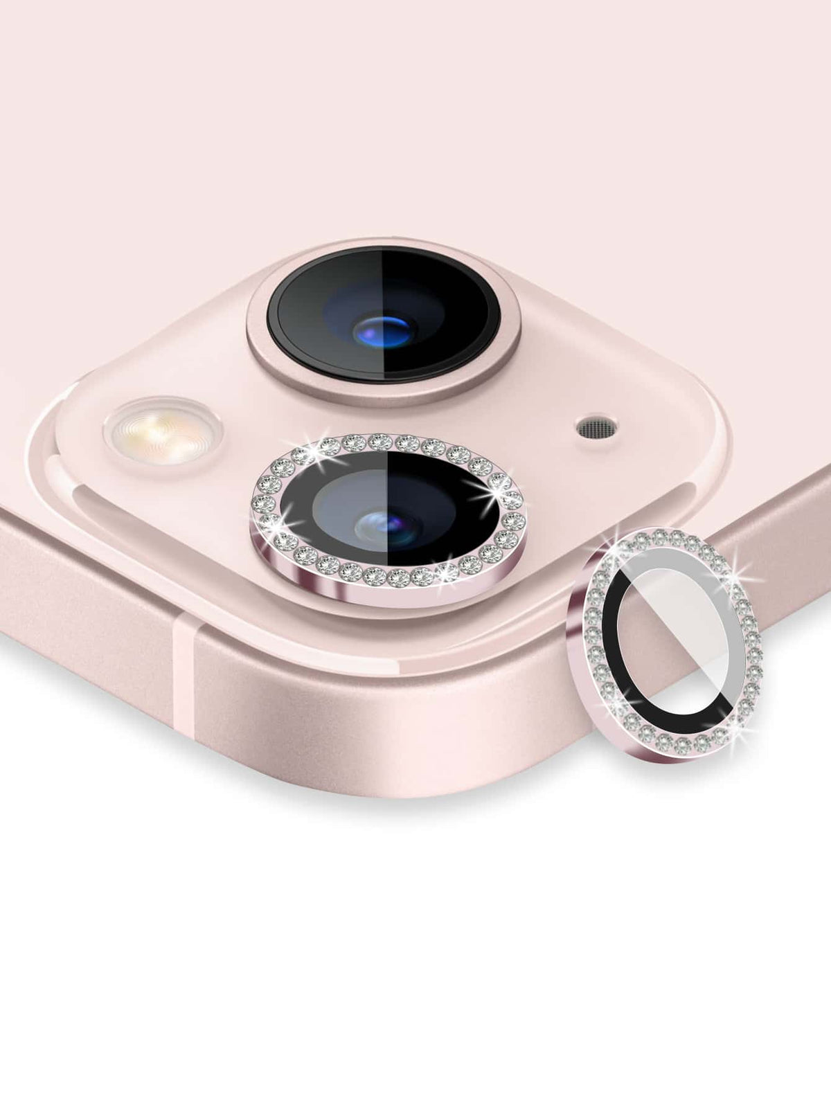 2pcs Rhinestone Decor Eagle Eye Camera Lens Protector Compatible With iPhone 15/15Pro/15Plus/15Promax