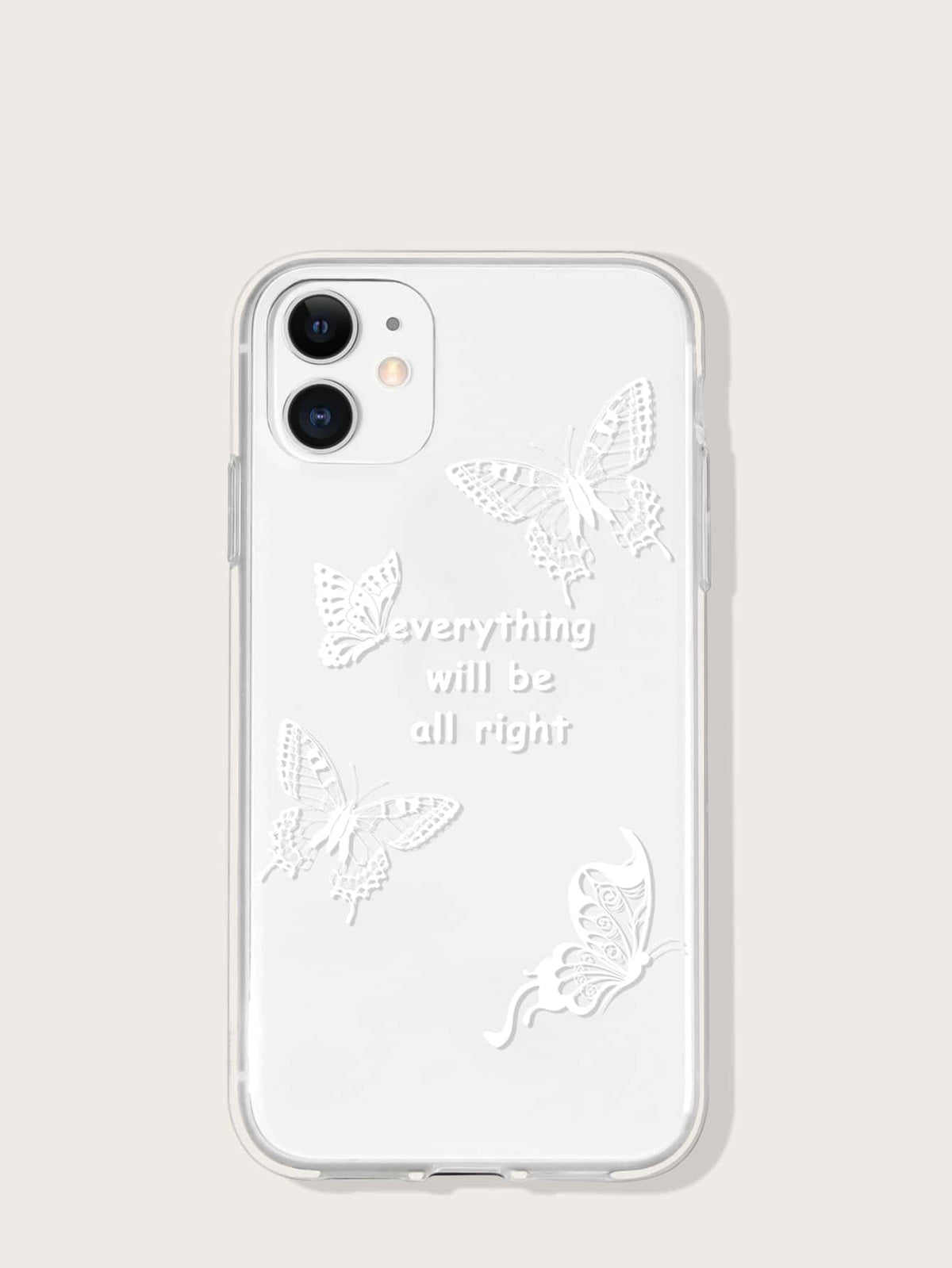 Butterfly Pattern Clear Phone Case