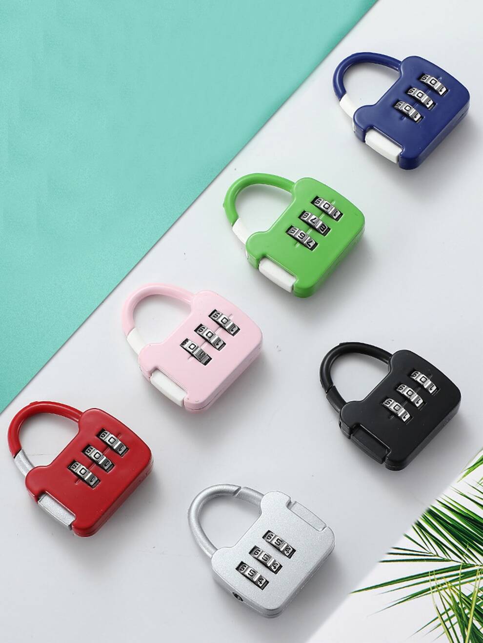 1pc Mini Password Lock, Random Color Padlock For Luggage Case, Student Dormitory Cabinet, Backpack Zipper