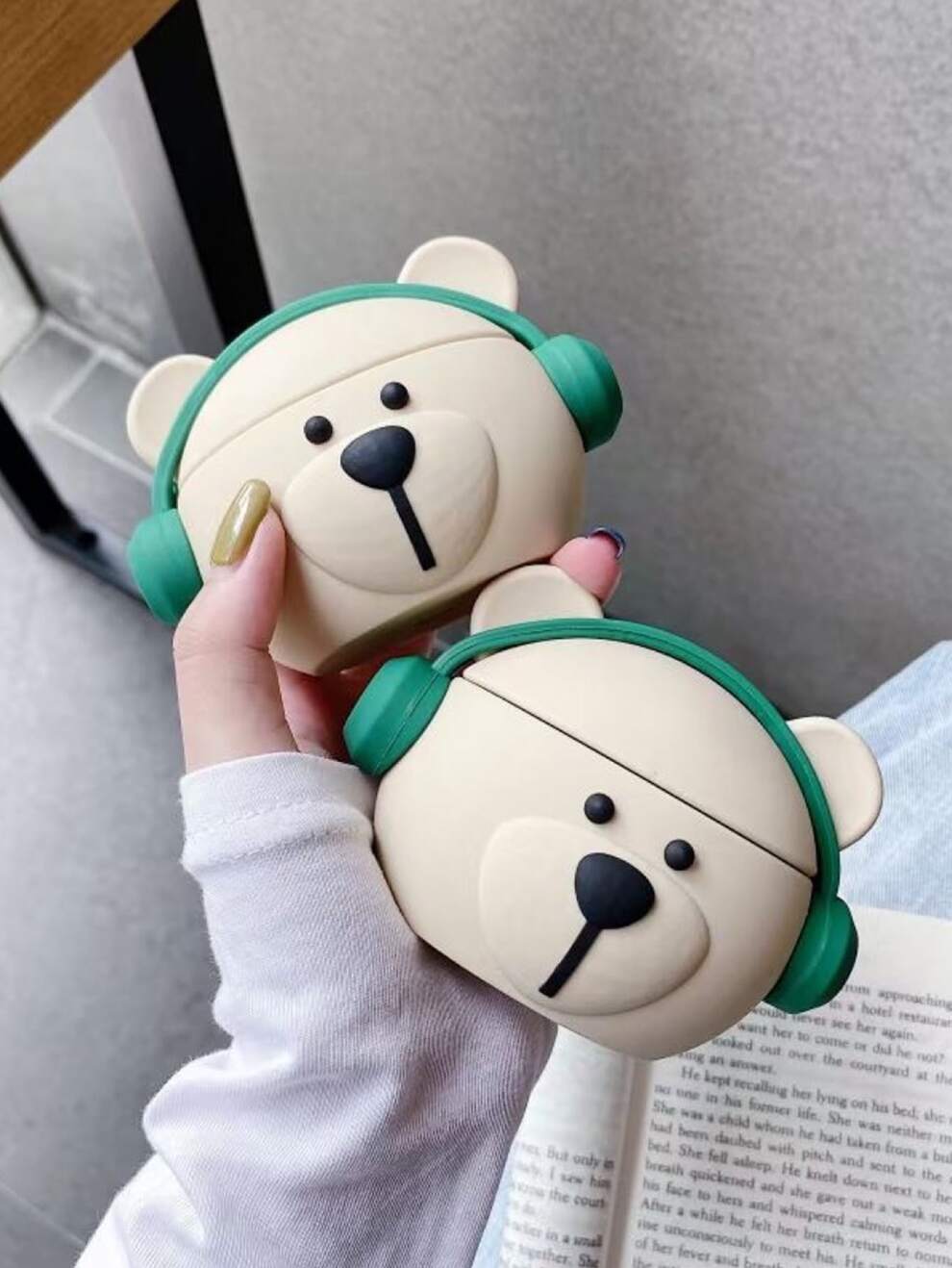 3D Bear Shaped Case Compatible With AirPods For AirPods1/2 AirPods Pro Kawaii