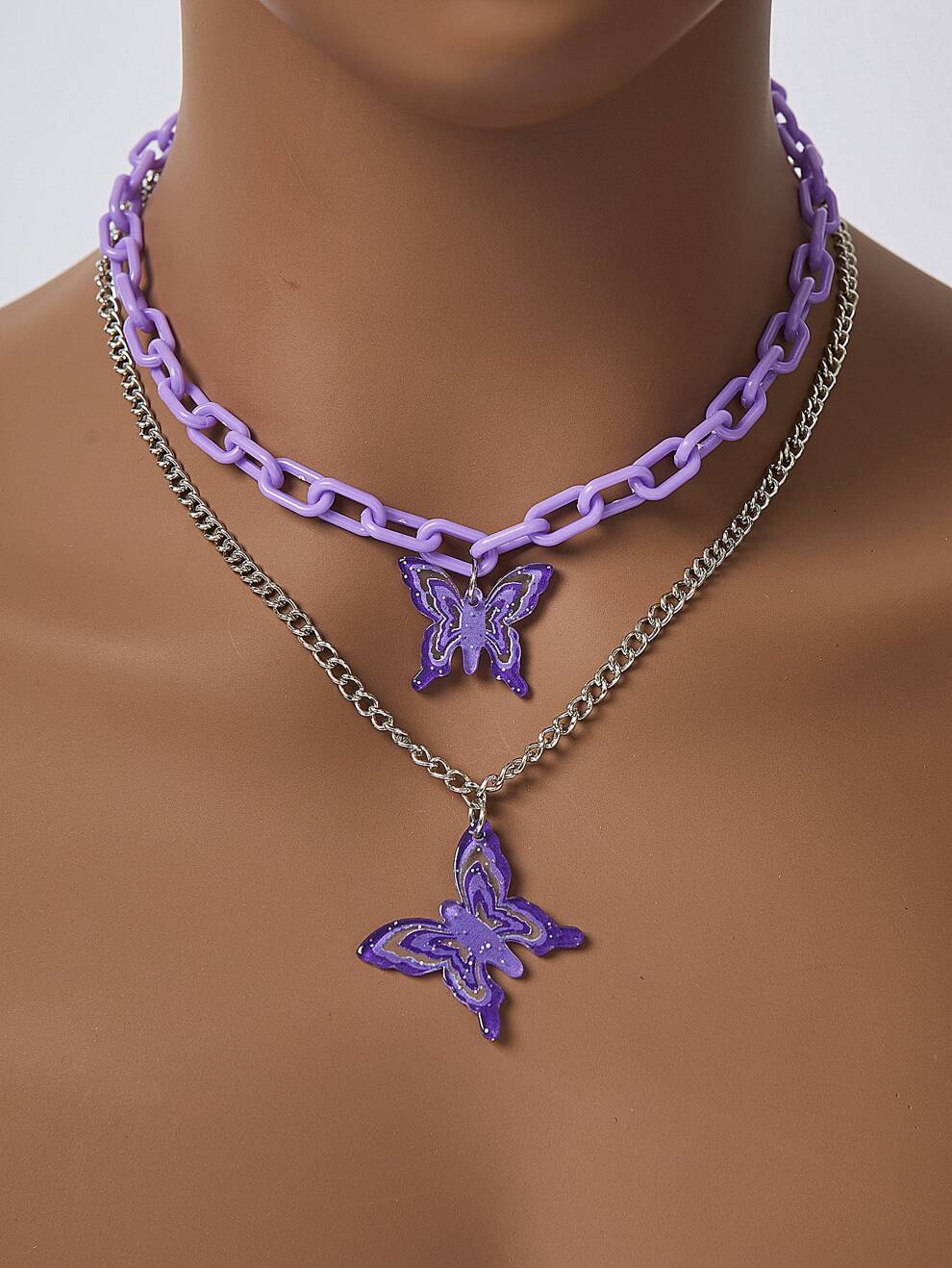 Butterfly Decor Layered Necklace