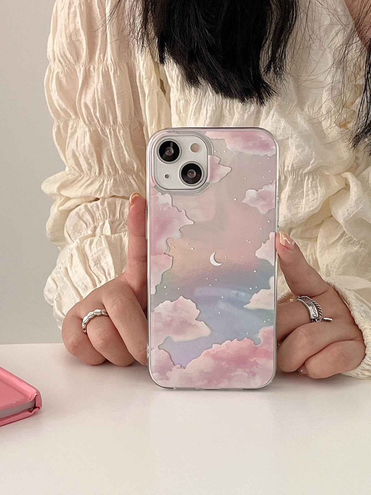 Summer Clouds & Moon Phone Case Compatible With IPhone 11,IPhone 13,IPhone 14 Pro Max