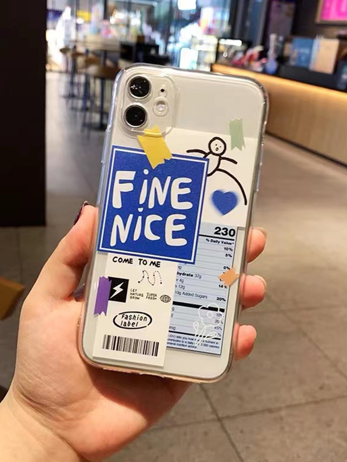 Label Pattern Phone Case