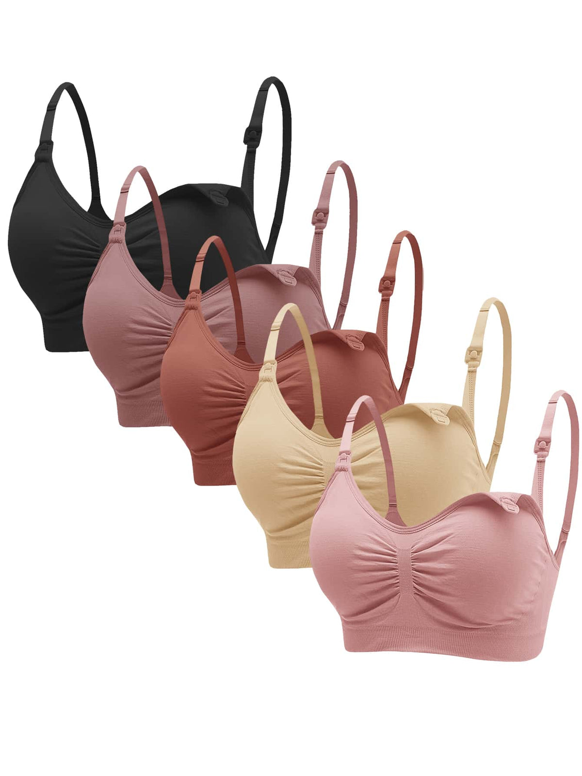 SHEIN 5pcs/Set Maternity Nursing Bra Set For Mother