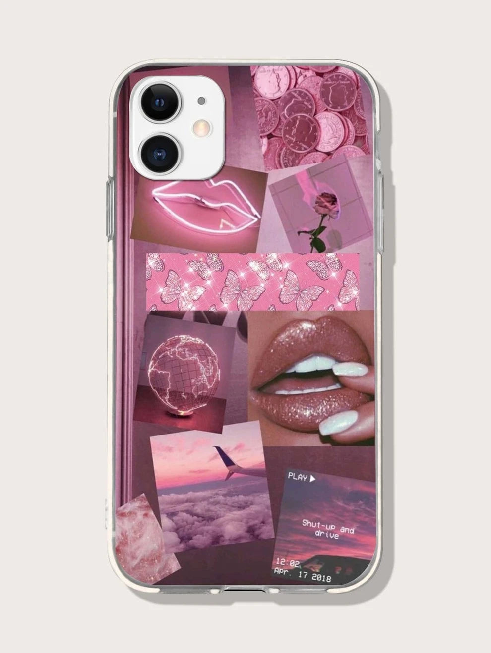 Pink Aesthetic Collage Phone Case Compatible With IPhone 15/15Pro/15Plus/15Promax