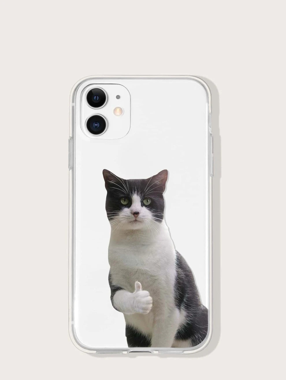 Funny Cat Pattern Clear Phone Case For Galaxy A52,IPhone 11,IPhone 13